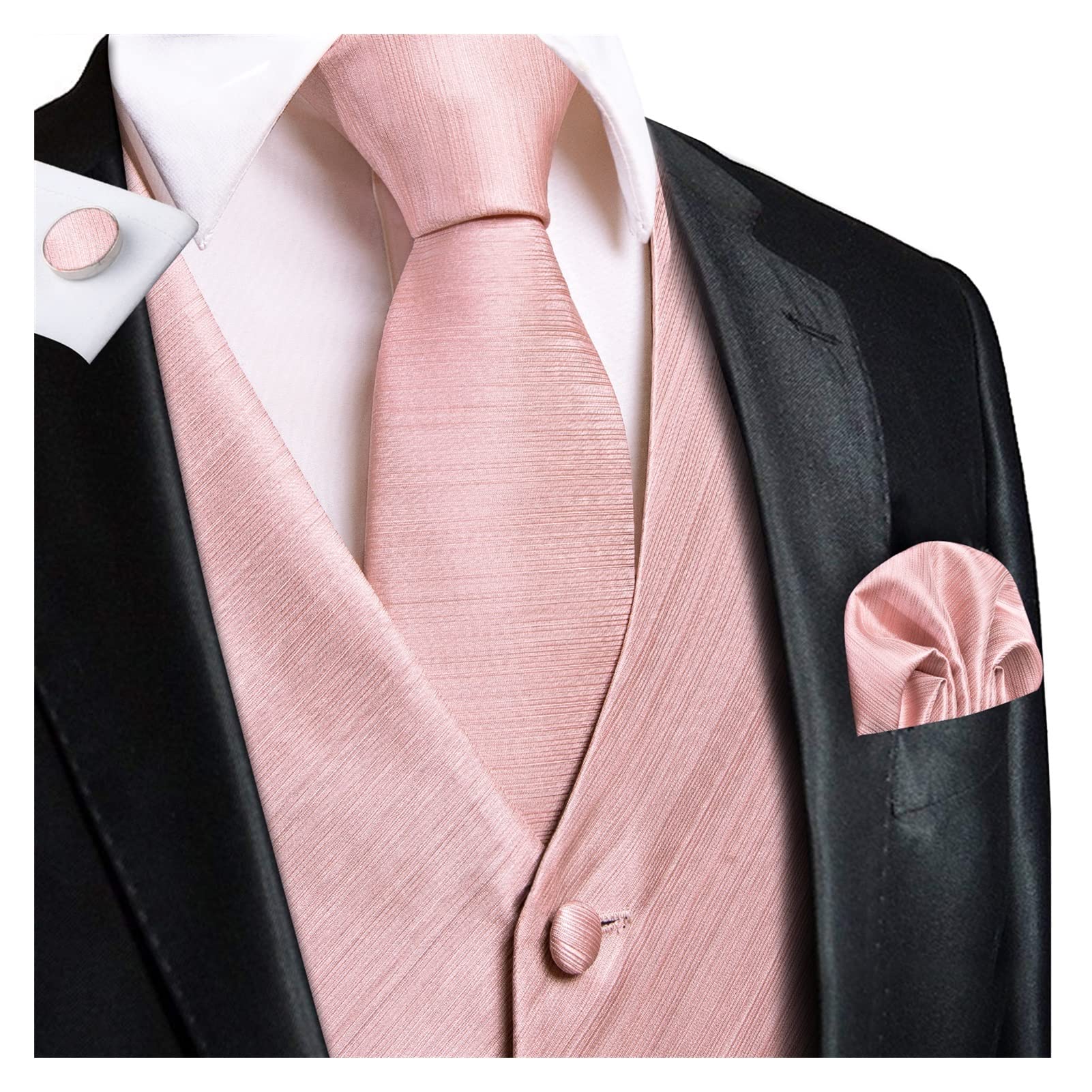 Jedwabne kamizelki męskie Jacquard kwiatowy płaszcz płaszcza krawat (Color : MJ-0033, Size : M)