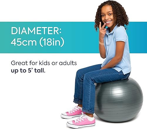 Vista 50 de Balón de equilibrio, el asiento sin ruedas es una silla flexible para la escuela, la oficina o el hogar Azul oscuro