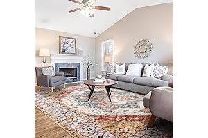 Large 8x10 Washable Area Rugs Living Room Washable Rug 8x10 Low Pile...