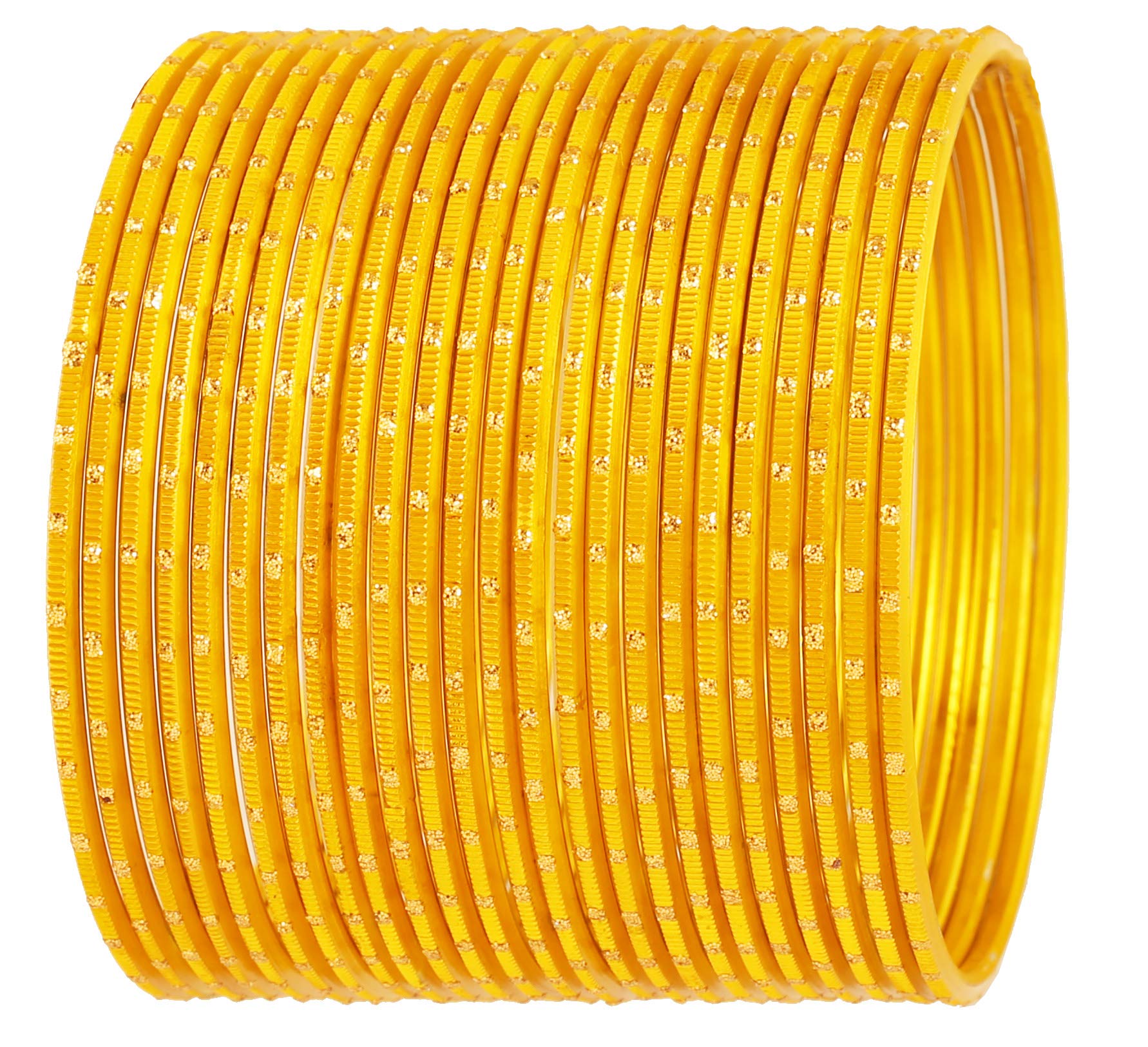 Touchstone Indian Bangles for Women Jewelry Small Indian Size Stackable chudiyan Colorful Fancy churi Set Metal Bracelets Jewellery Golden dots