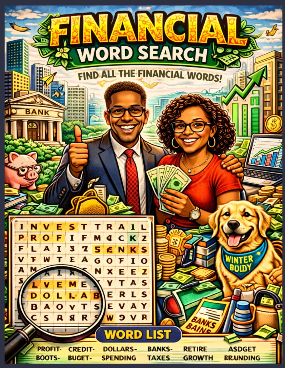 Financial Word Search Puzzle Book for Adults: 100 Money, Investing & Business Puzzles | Easy to Hard Difficulty | Budgeting, Wealth Building & Financial Literacy Words | Brain Games
