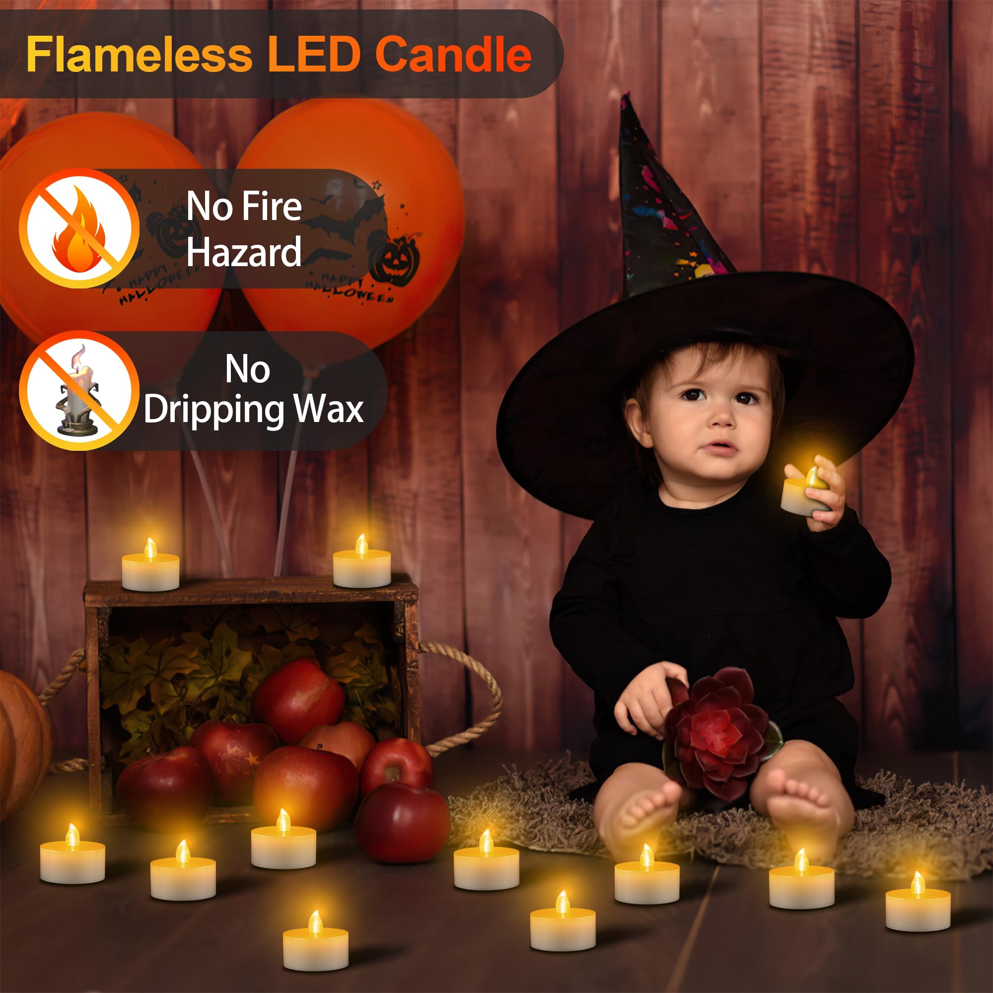 daphomeu Candele LED ricaricabili, 12 candele a LED senza fiamma, con telecomando, funzione timer, ricaricabili tramite USB, candele elettriche per matrimoni, Halloween, Natale, decorazione della casa