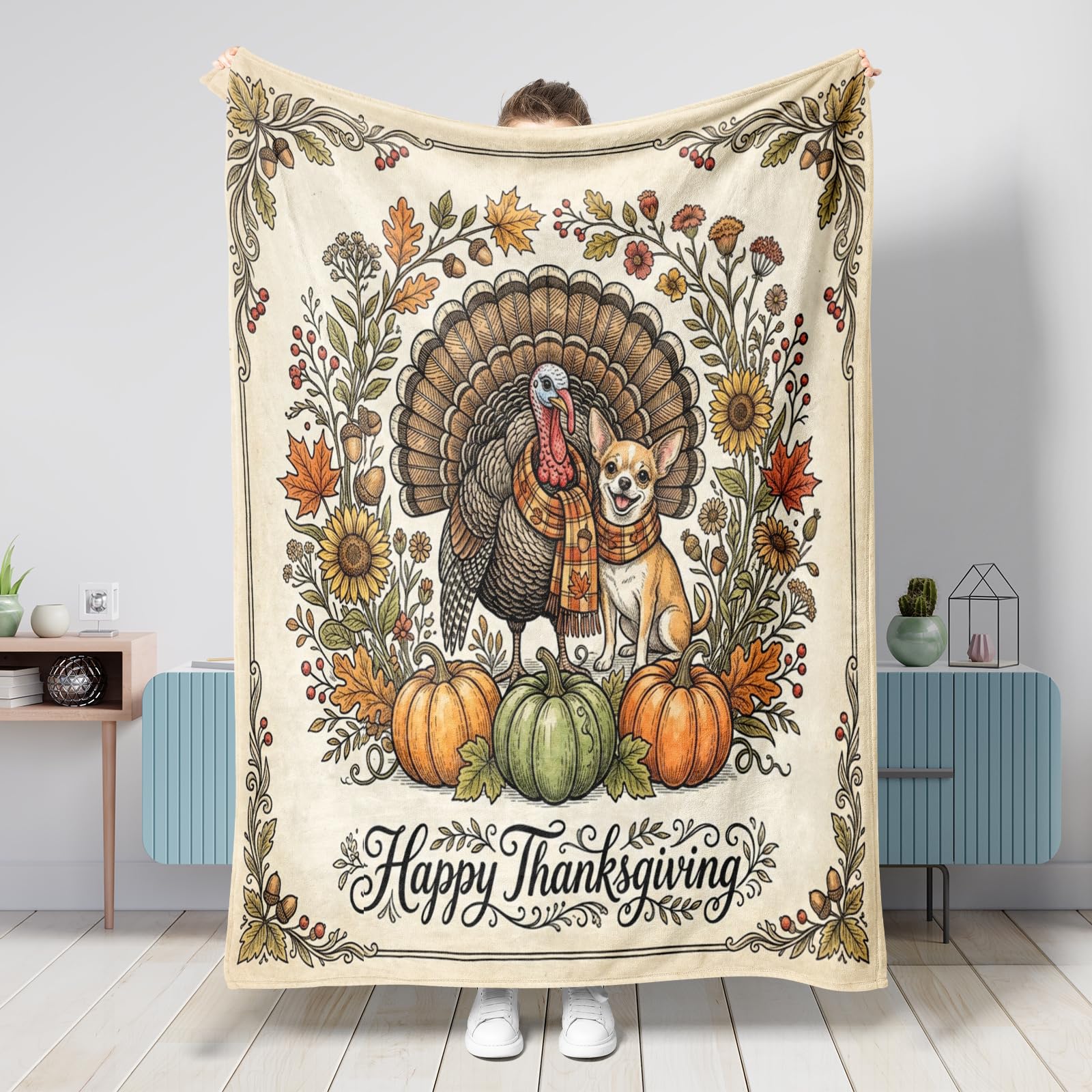 Couverture d'automne vintage pour vos soirées cocooning au salon
