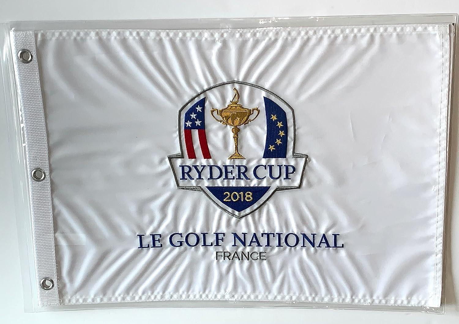 2018 Ryder Cup Flag le golf national France embroidered logo pga new