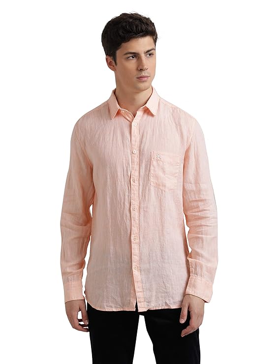 Buy Parx Light Orange Shirt at Amazon.in