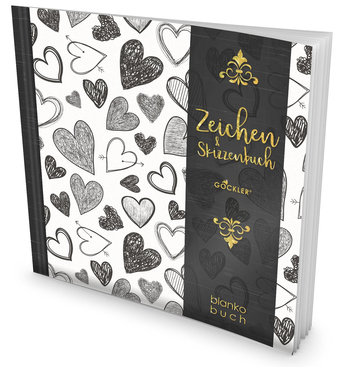GOCKLER® Zeichen & Skizzenbuch: 100+ Blanko-Seiten, Register, Datum, Seitenzahlen, Glänzendes Softcover +++ Ideal Für Handlettering, Kaligraphie Und