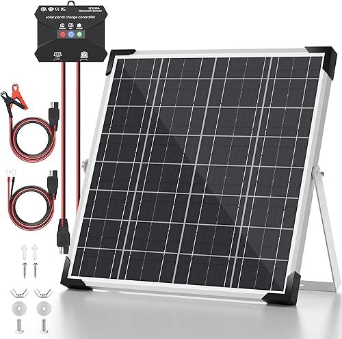 Miniatura 2 de Mantenedor de cargador de batería solar de 20 W + cable de extensión SAE de 30 pies 16AWG