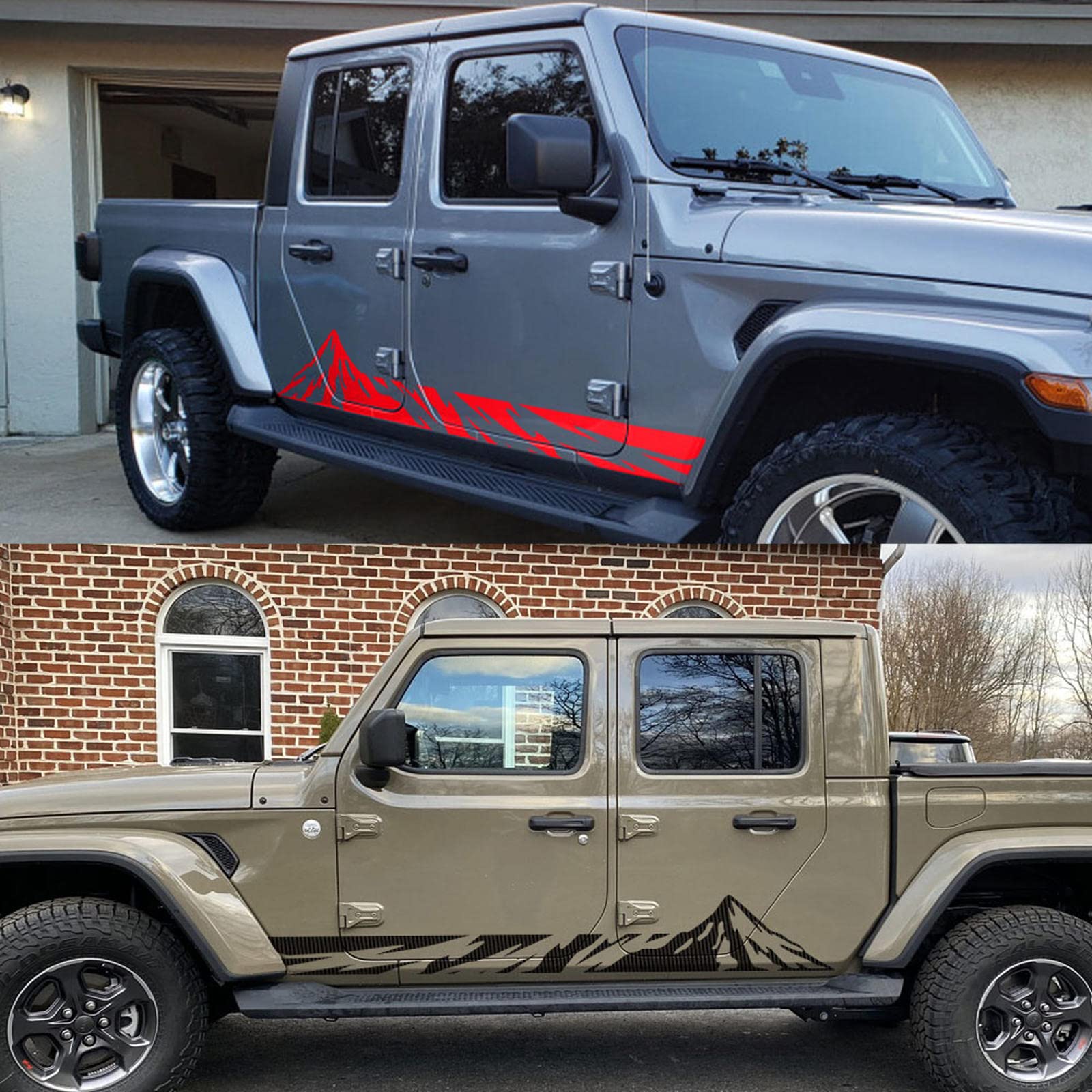 Naklejki samochodowe boczne drzwi Pickup, dla Jeep Gladiator JT ciężarówka grafika góry naklejki dekoracyjne samochód pokrywa winylowa Auto Tuning
