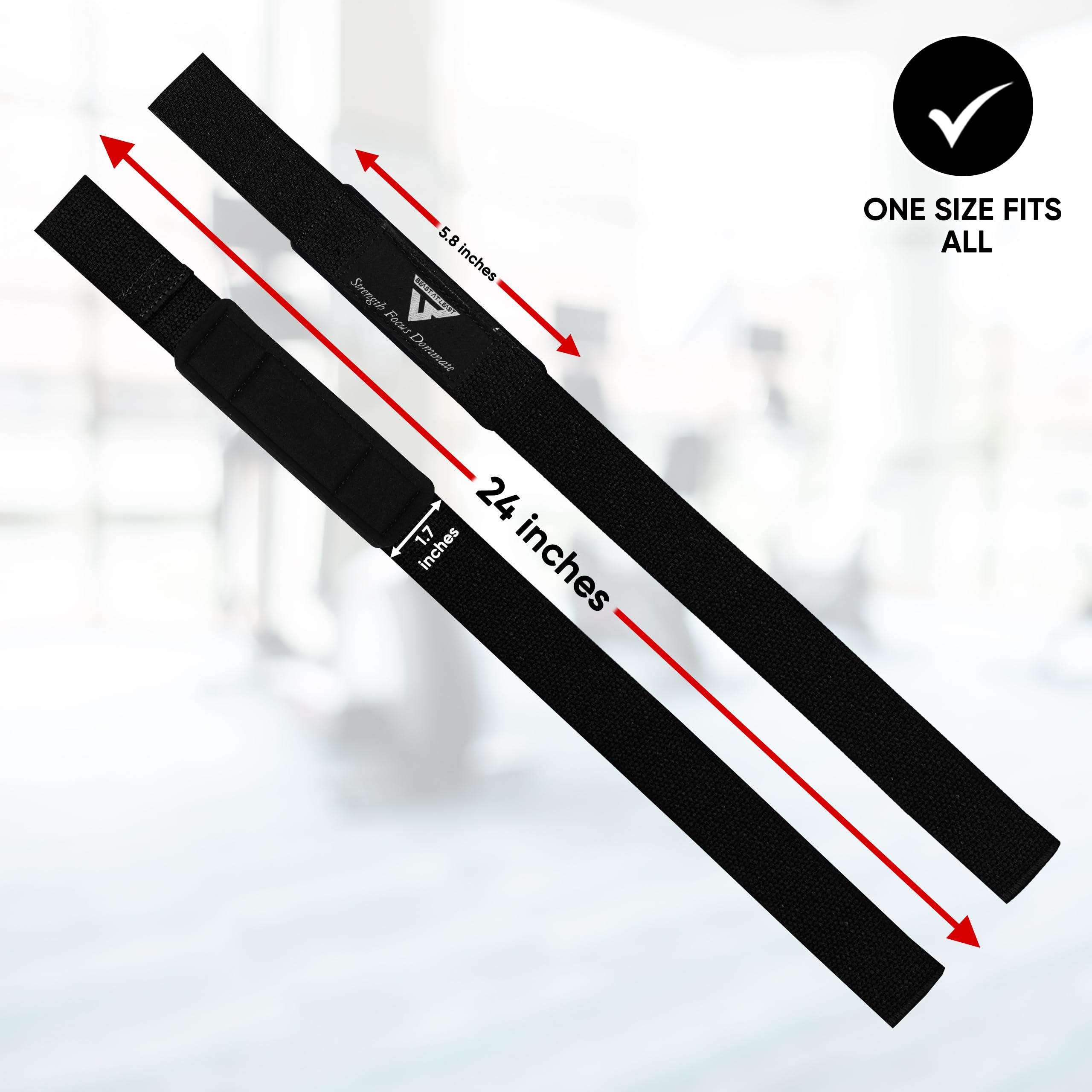 Correas de levantamiento de pesas, levantamiento de pesas, levantamiento de pesas, agarre antideslizante de 60 cm, soporte de muñeca de neopreno de 5 mm, entrenamiento de culturismo de levantamiento
