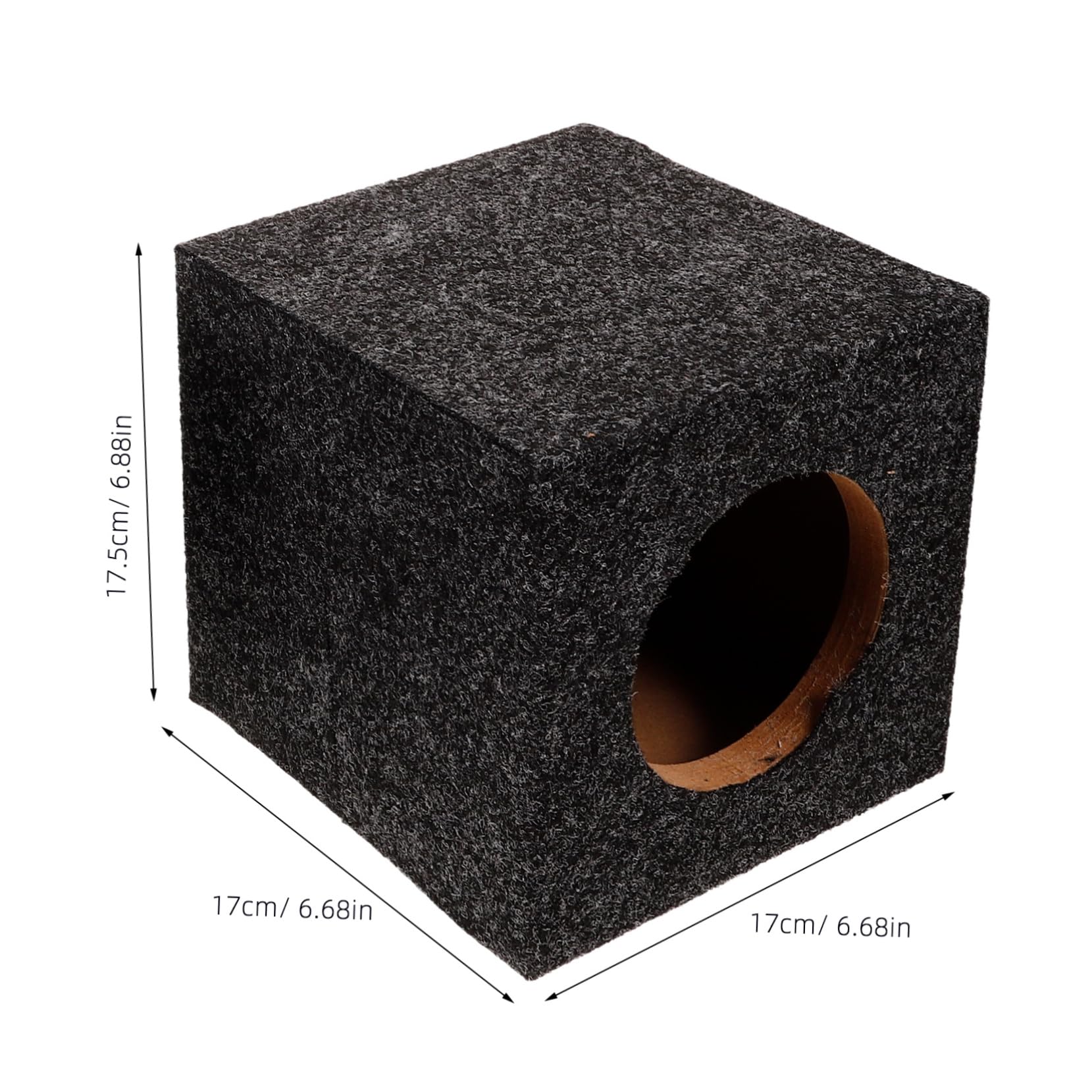 SHINEOFI Box Subwoofer Porta Rivestito in Moquette 4 Pollici per Auto Cassa per Subwoofer Singolo Accessorio di Ricambio per Impianto Audio Auto Miglioramento Bassi e Qualità Sonora