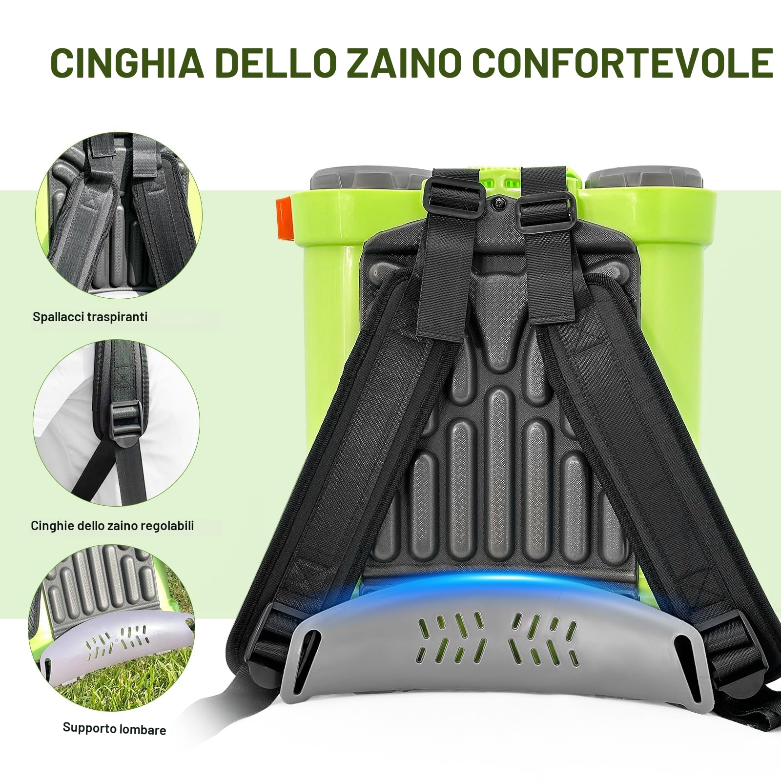 SYLSTAR Pompa Irroratrice 12L, 5.5Bar Pompa a Spalla a Batteria Compatibile con Makita 18V Batterie, Spruzzatore a Pressione Velocità Regolabile,5 Ugelli Pompa a Spalla(Caricabatterie Incluso)