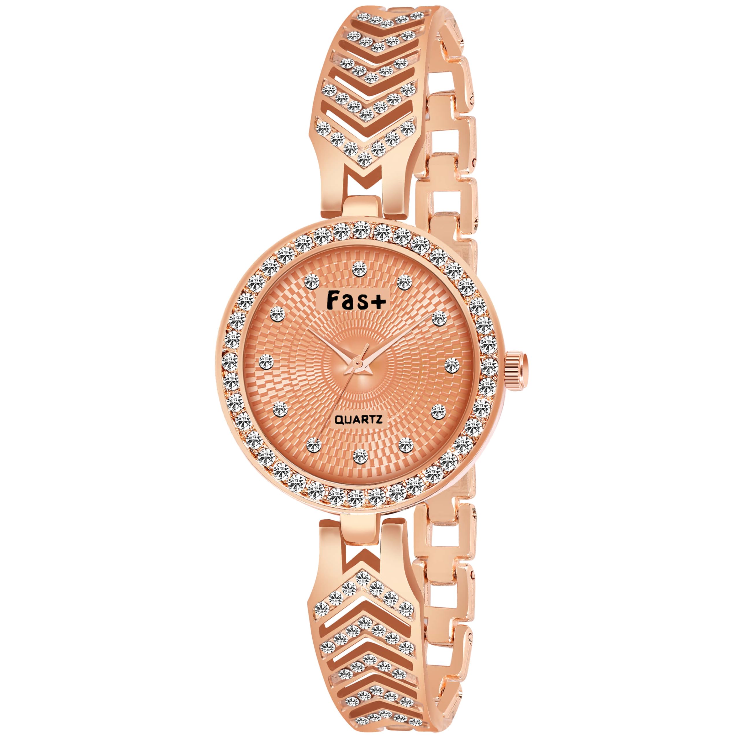 Fas + Metal Diamond Dial With Diamond Case And Belt Wrist Analog Watches For Women And Girls Analog Watch 9-409 (Rose Gold) (B0CXJ2TW5D) Amazon Price History, Amazon Price Tracker