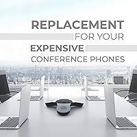 Vista 6 de Skywin Altavoz de conferencia Bluetooth con micrófono, altavoz inalámbrico portátil para escritorio de oficina, computadora y portátil, micrófono