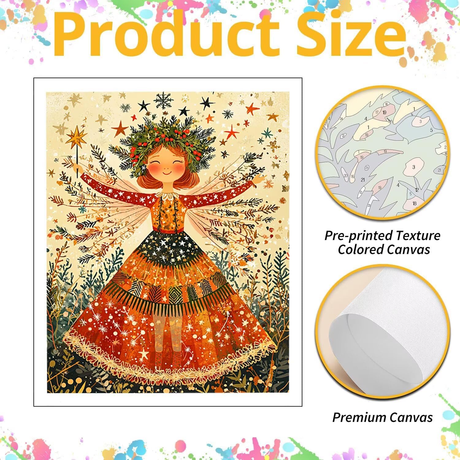 WEISHIWE Dipingere con i Numeri Adulti Fata elfica, 80x100cm s-514 | Pittura a Olio Kit, fai da te Quadri da Dipingere Numerat, Adulti Bambini Hobby Creativi,Pittura Adulti Decora la Casa Regalo