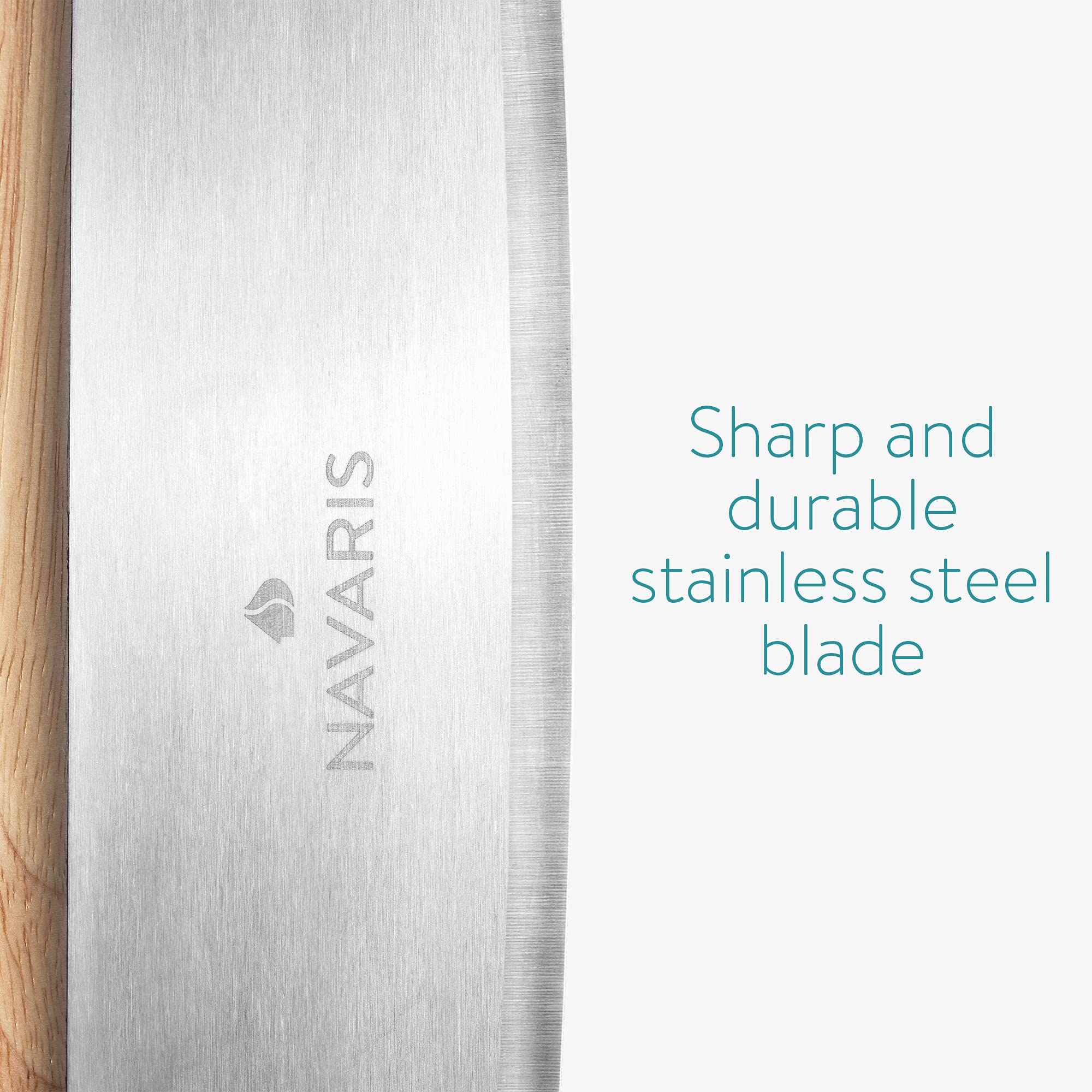 Navaris Piedra para pizza con pala y cuchillo medialuna - Base de cordierita de 38 x 30 CM con accesorio para cortar y paleta - Horno barbacoa grill