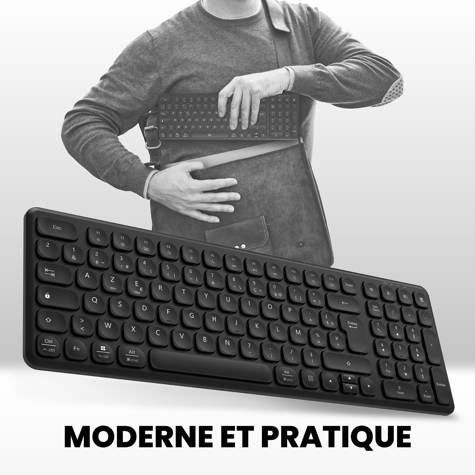 T'nB Slim Pro - Clavier sans Fil, Double Connexion