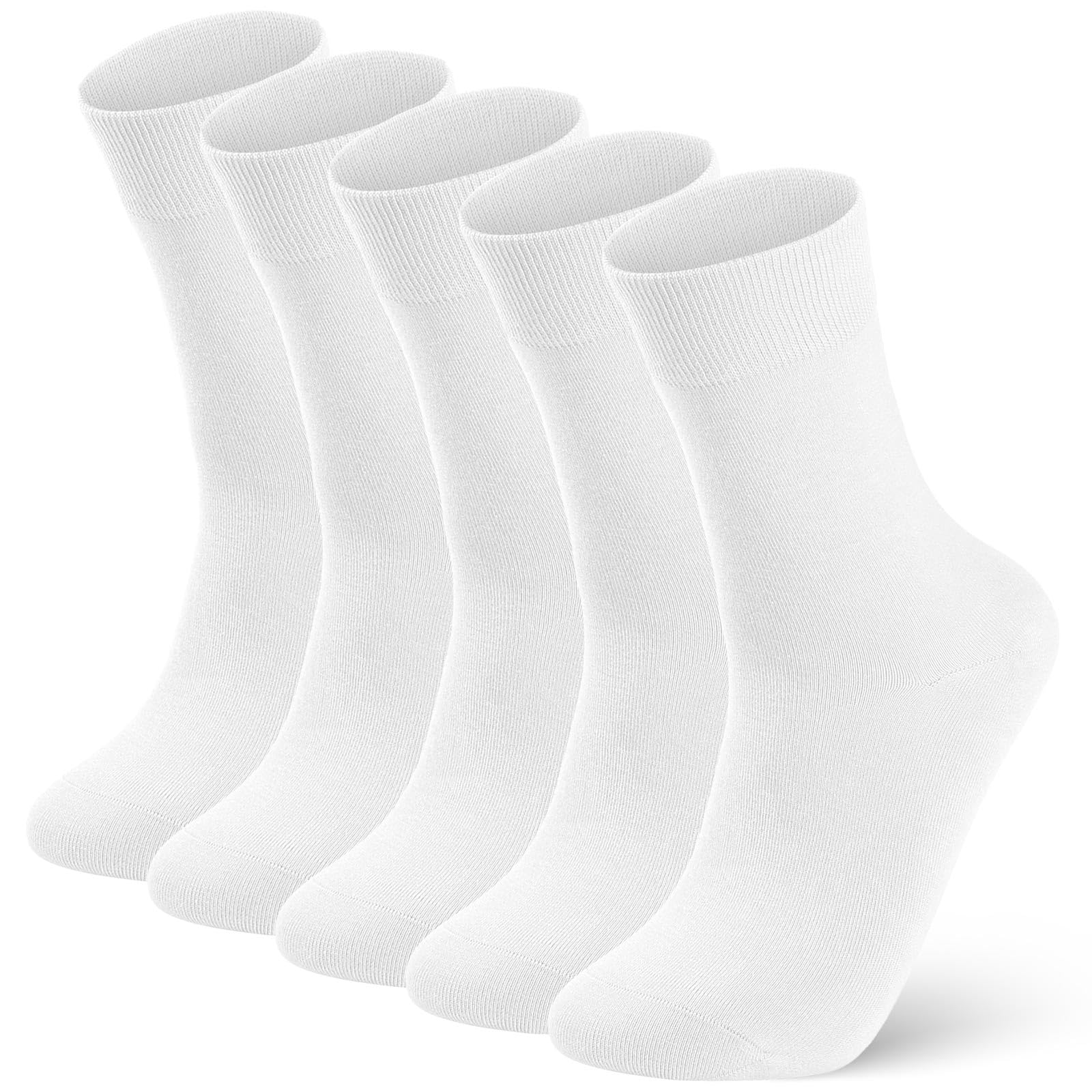 FGZ Mens Crew Socks Breathable Cotton Soft Casual Thin Socks for Work,Sport &amp; Everyday Wear,5 Pairs