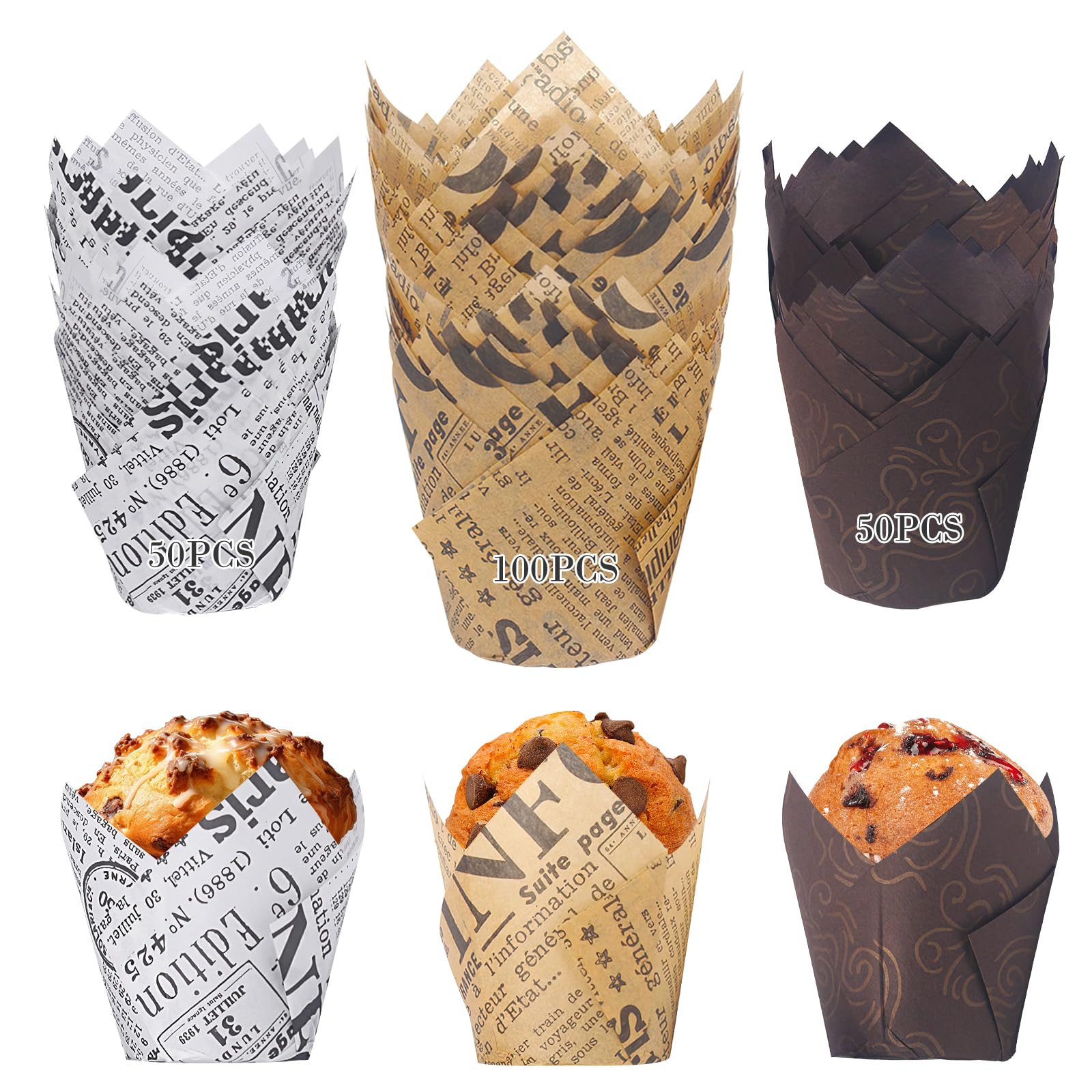 woobroo caissette muffin papier tulipe