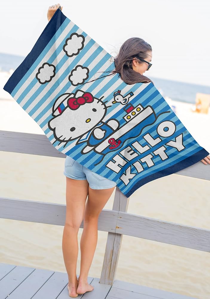 Hello Kitty ビーチタオル Amazon.com: Jay Franco Hello Kitty Bath Pool Beach Towel