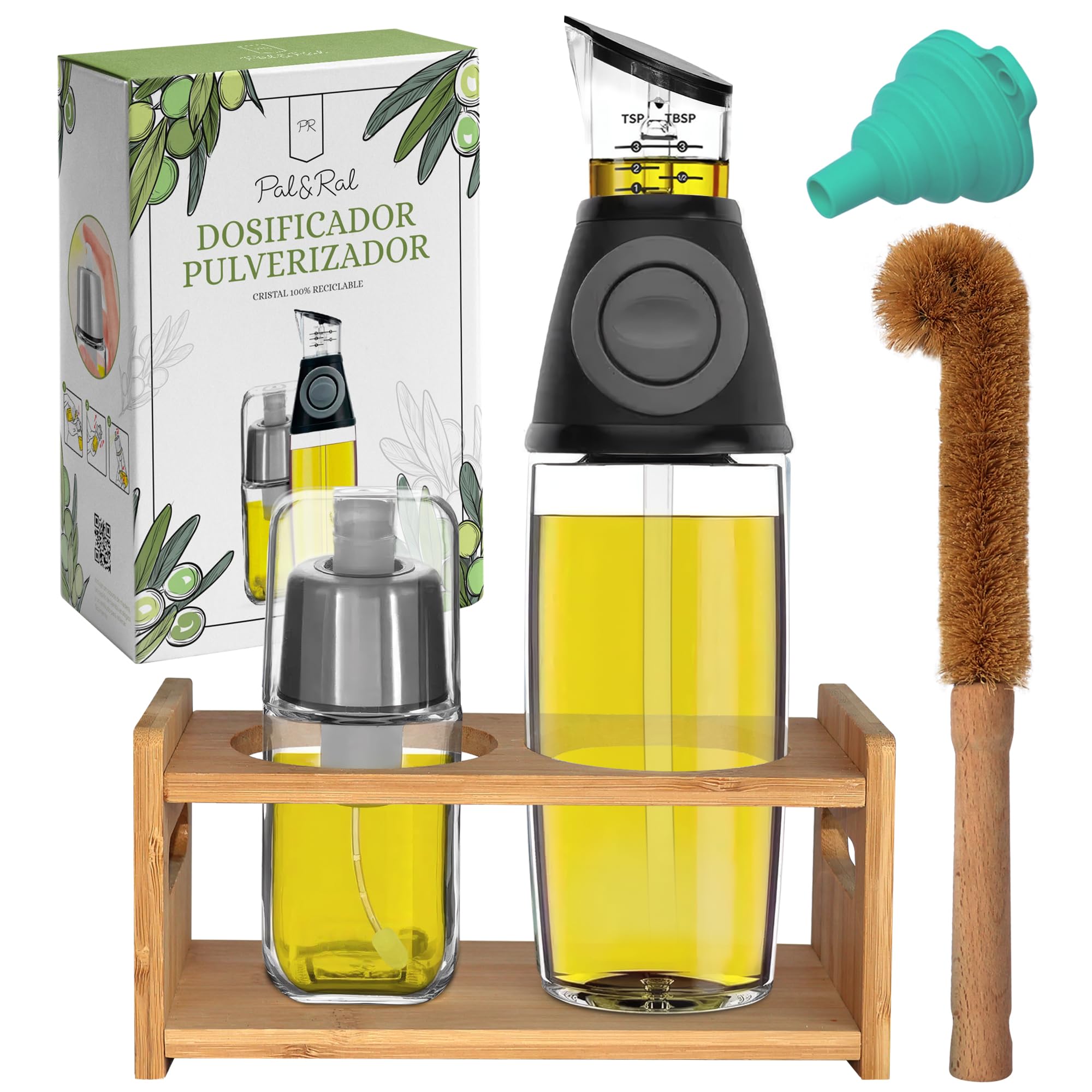 Oil Spray, Dispenser and Dispenser Oil Spray for Airfryer and Salads, Less Fat and Leakproof, Oil Spray Spray, Kitchen Oil Spray