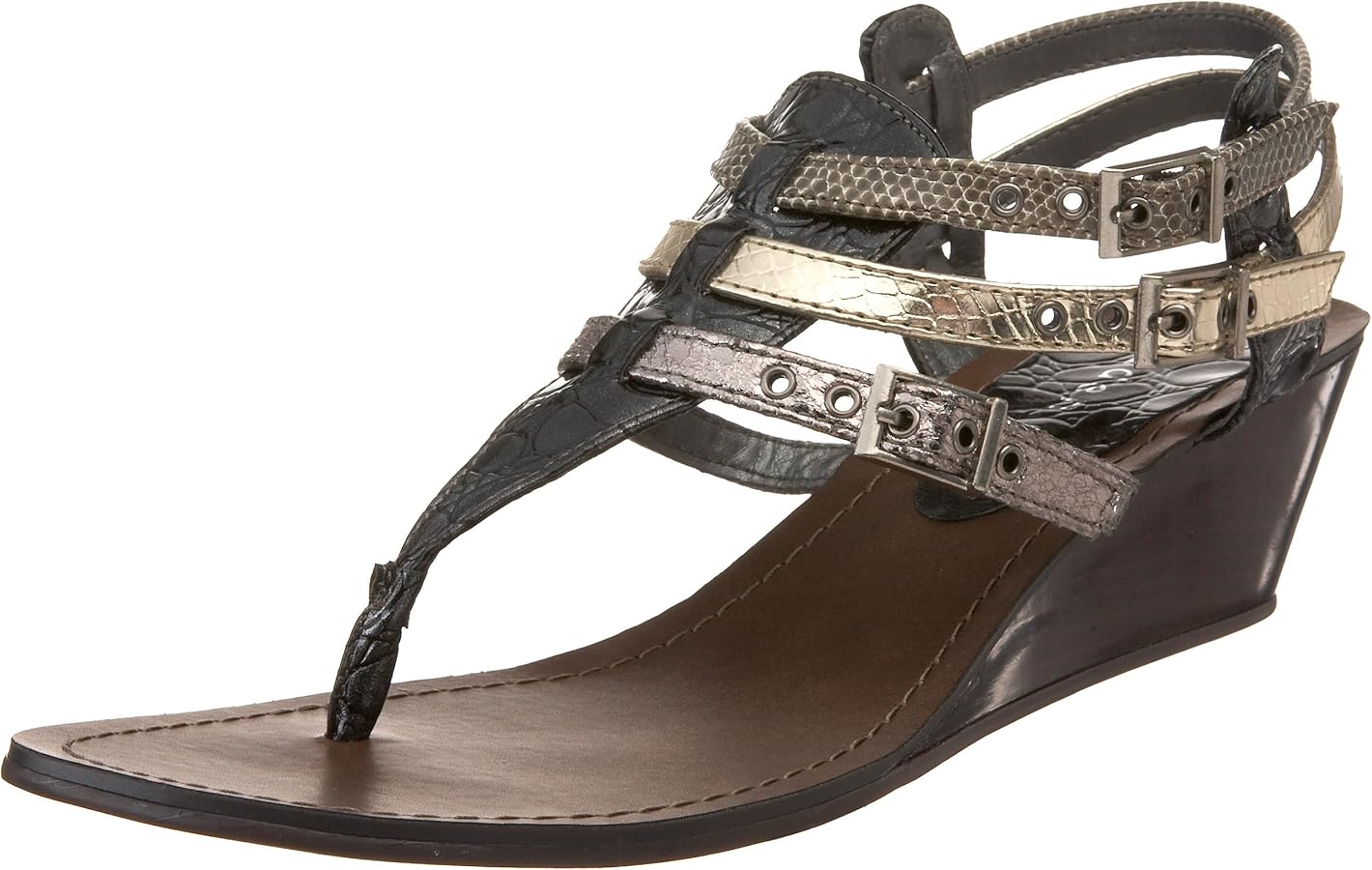 SLANG SHADY美品 Amazon.com | Madden Girl Women's Whizz Low Wedge T-Strap Sandal