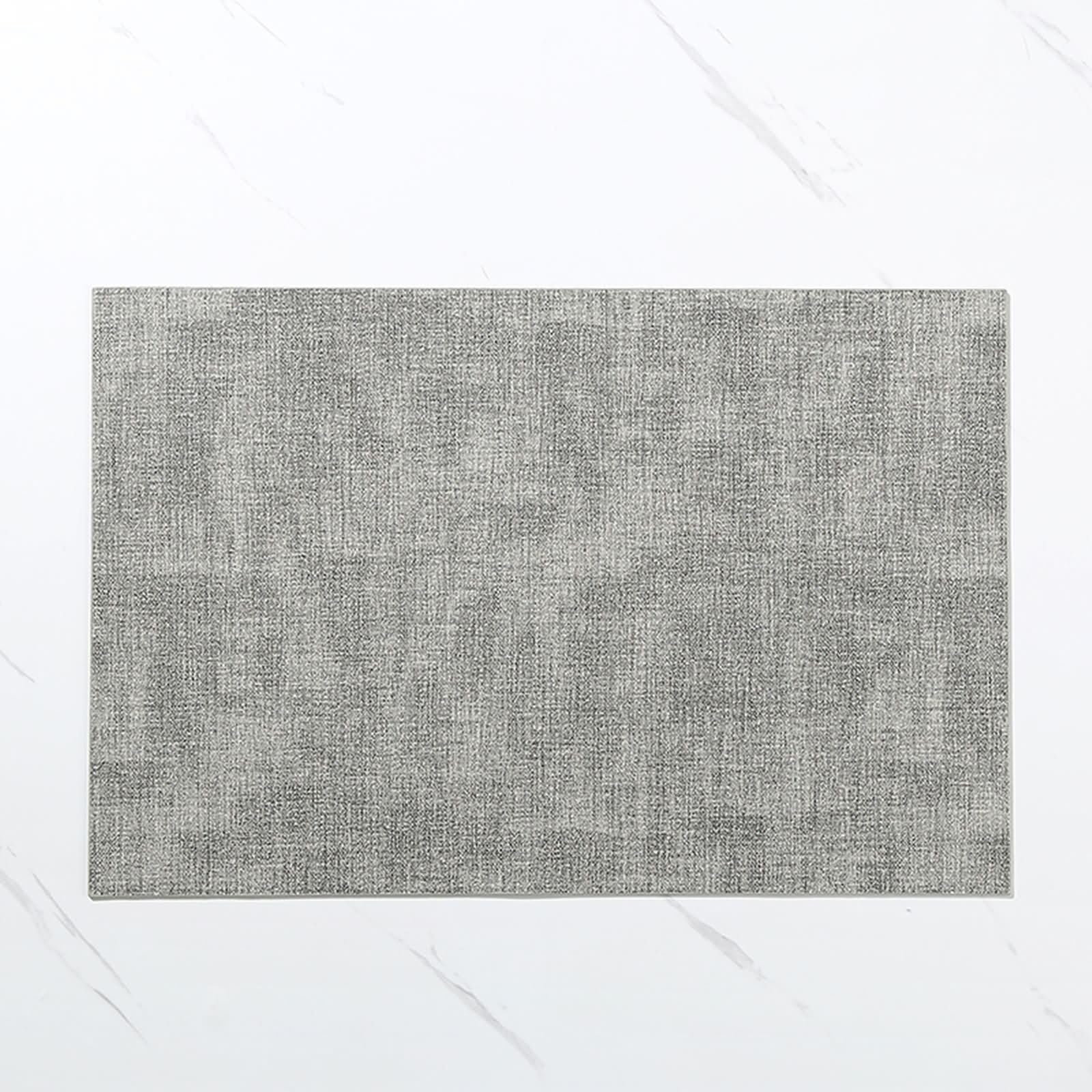 Prostokątne podkładki na stół do jadalni, 4 szt., 30 x 40 cm, skórzane, jasnoszare, zmywalne podkładki, jednolity kolor, z prostokątem