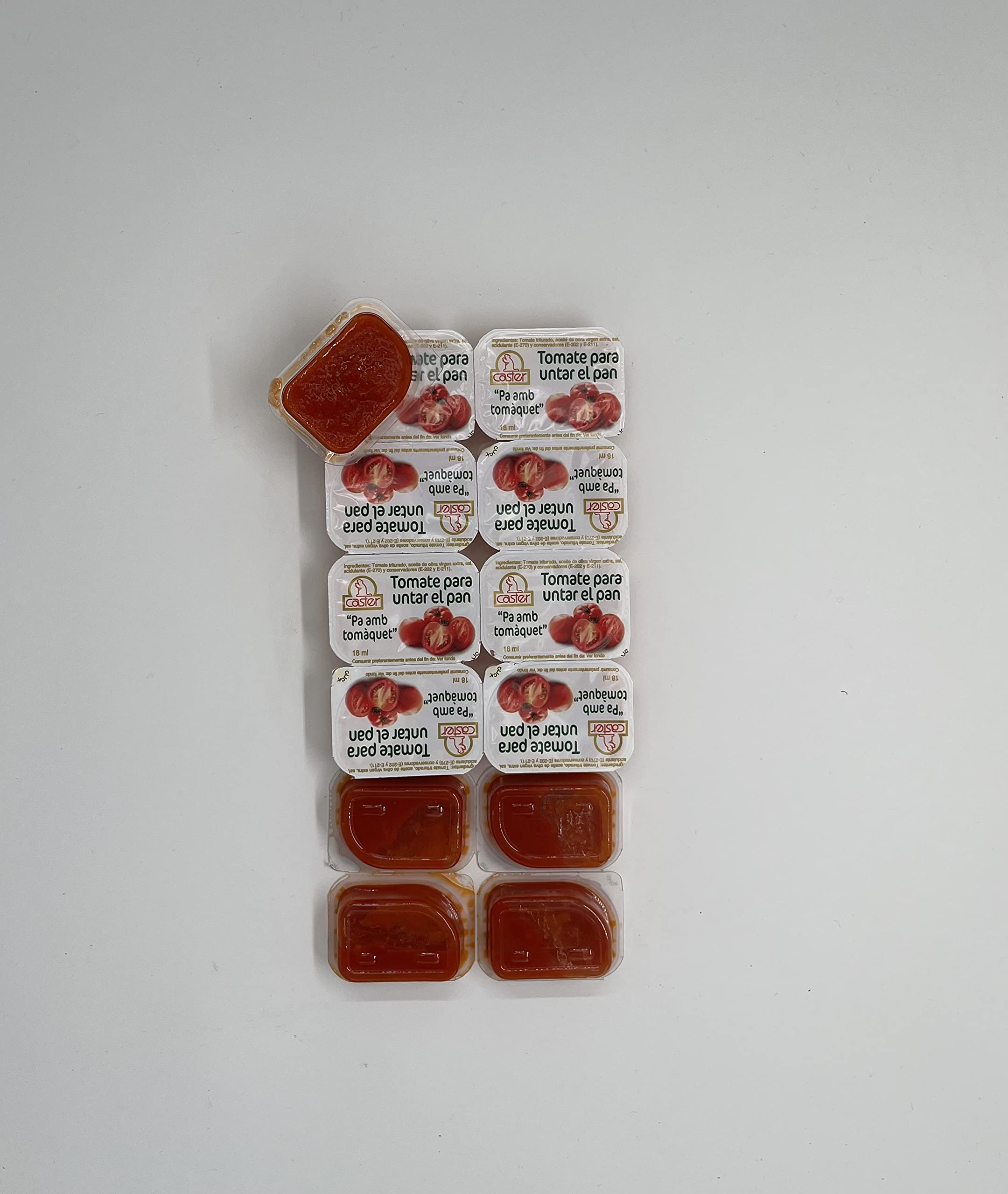 Tomate Natural Triturado Monodosis 144 Tarrinas 18gr Aceite Oliva Virgen Extra
