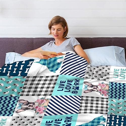 Miniatura 7 de Bonita manta de bulldog francés, ligera y suave, regalo para mujeres, hombres, perros, decoración de bulldog francés para sofá, cama, al aire libre,