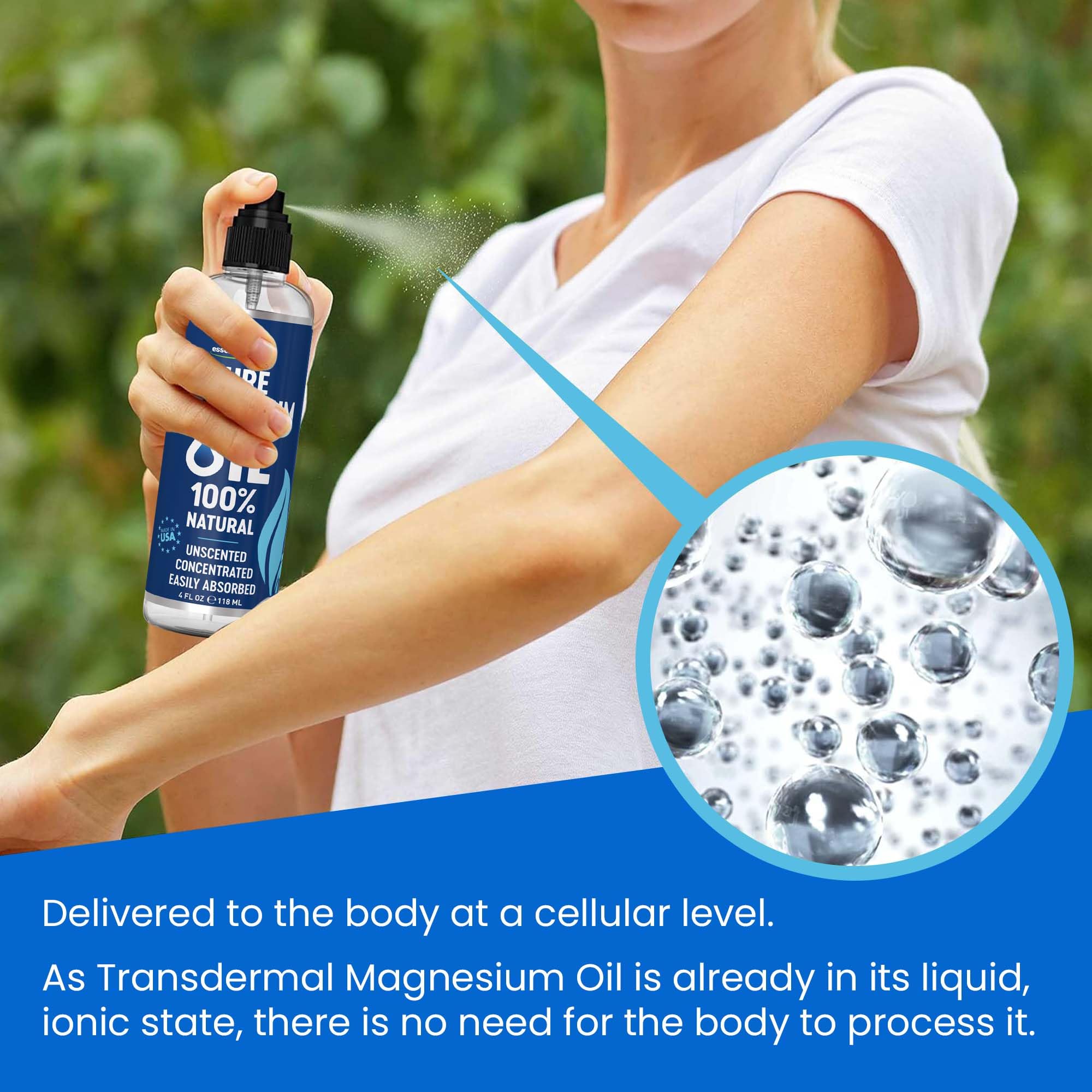 Pure Magnesium Oil Spray for Sleep, Feet & Leg Cramps - USP Grade - 4oz — Amazon image 6