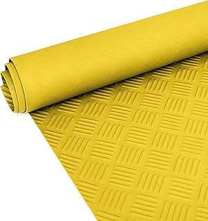 ANRO Alfombrilla de goma para suelos con olor (elastómero termoplástico, 100 x 100 cm), color amarillo
