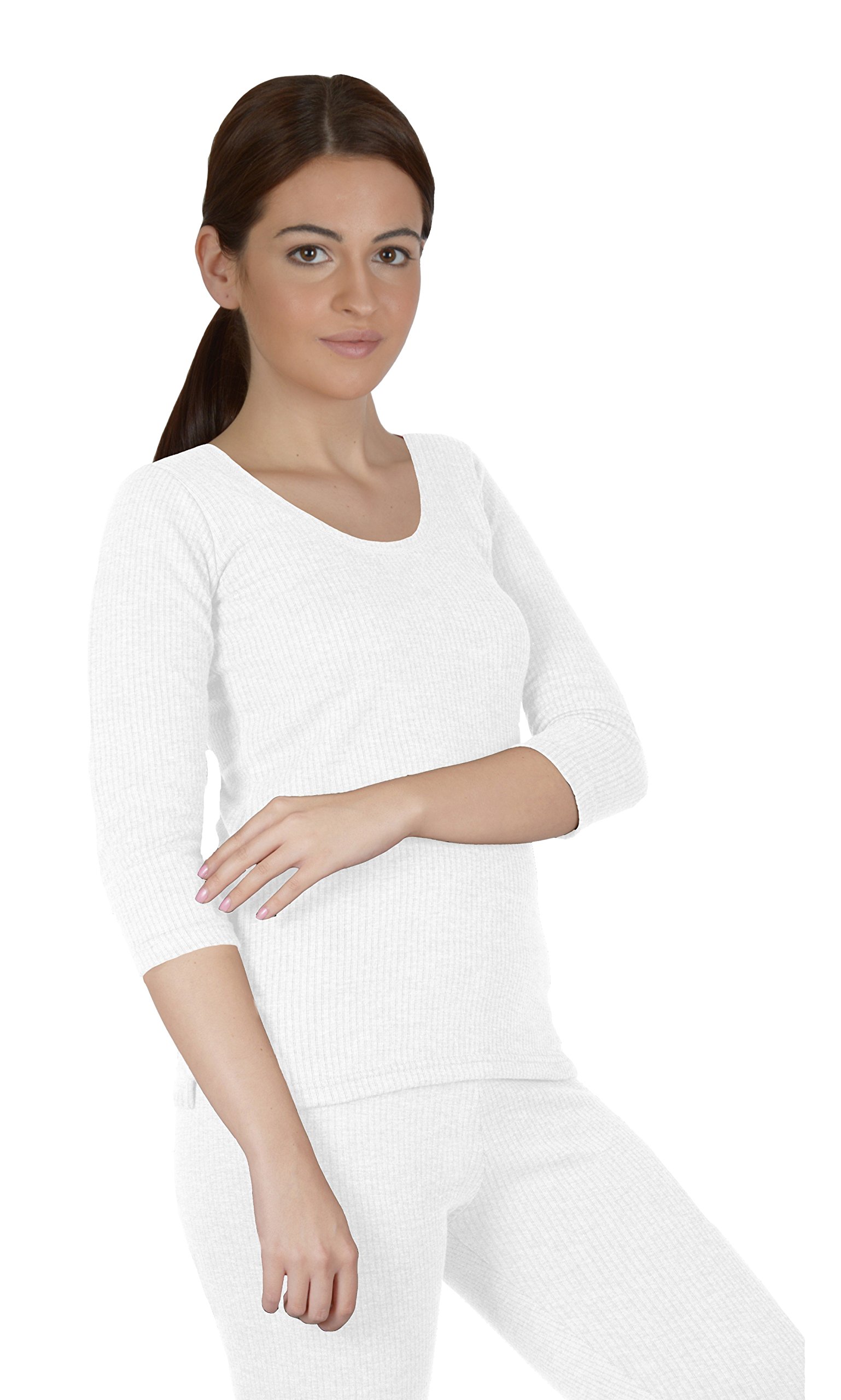Selfcare Girls Full Sleeve Thermal Top & Pyjama Set White - Image 3 thumbnail
