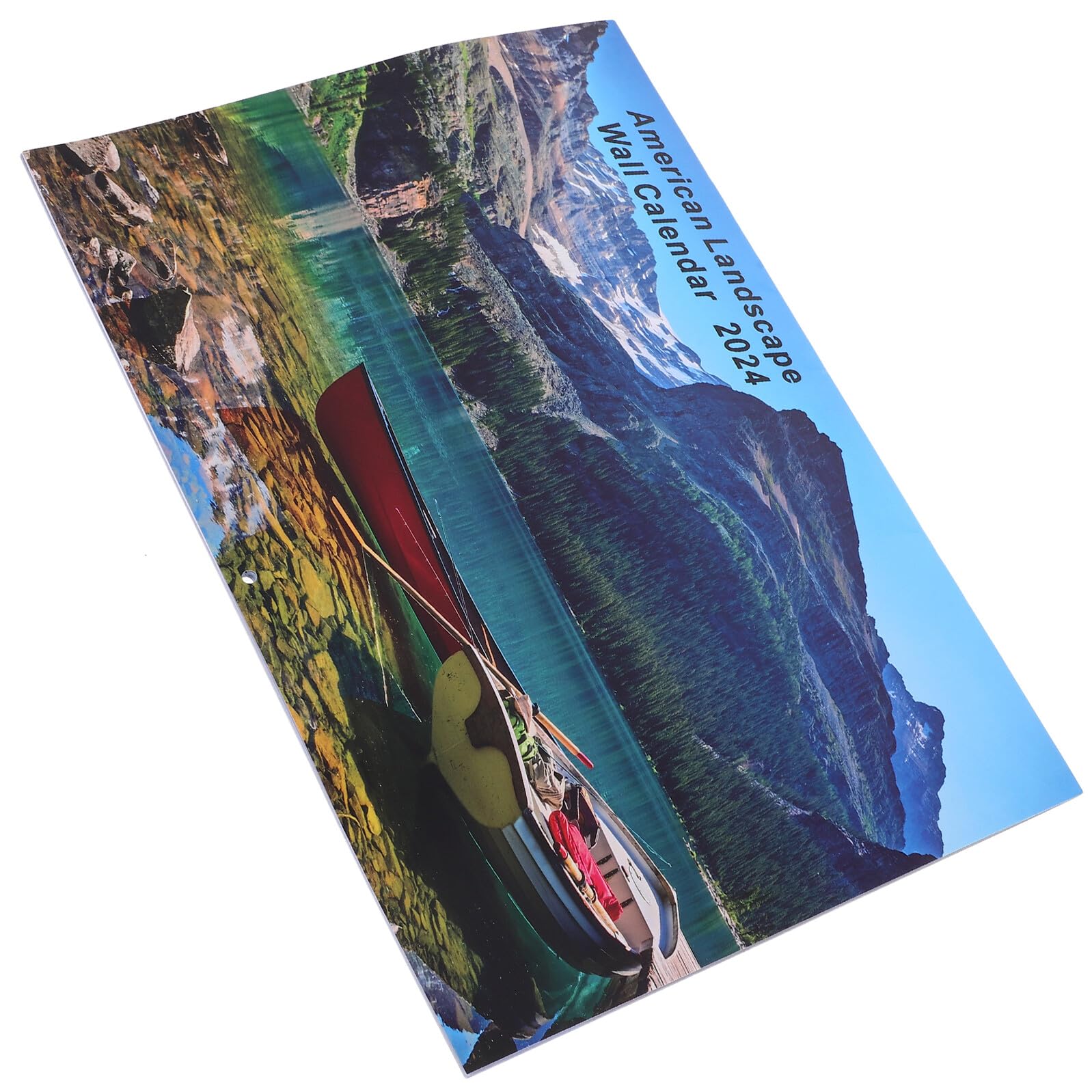 DOITOOL Wandkalender Querformat mit Landschaftsfotos Robuster Monatskalender zum Aufhängen Praktischer Home Hanging Calendar für Tägliche Terminplanung und Ereignisnotizen