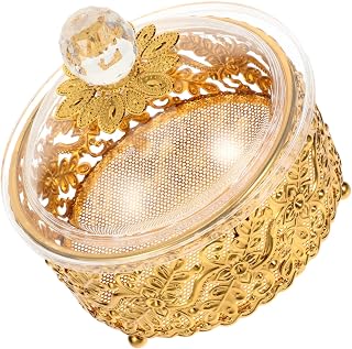Vintage European Style Candy Storage Box with Lid Decorative Treat Container for Snacks Dried Fruits and Party Favors Birthdays Weddings and Celebrations