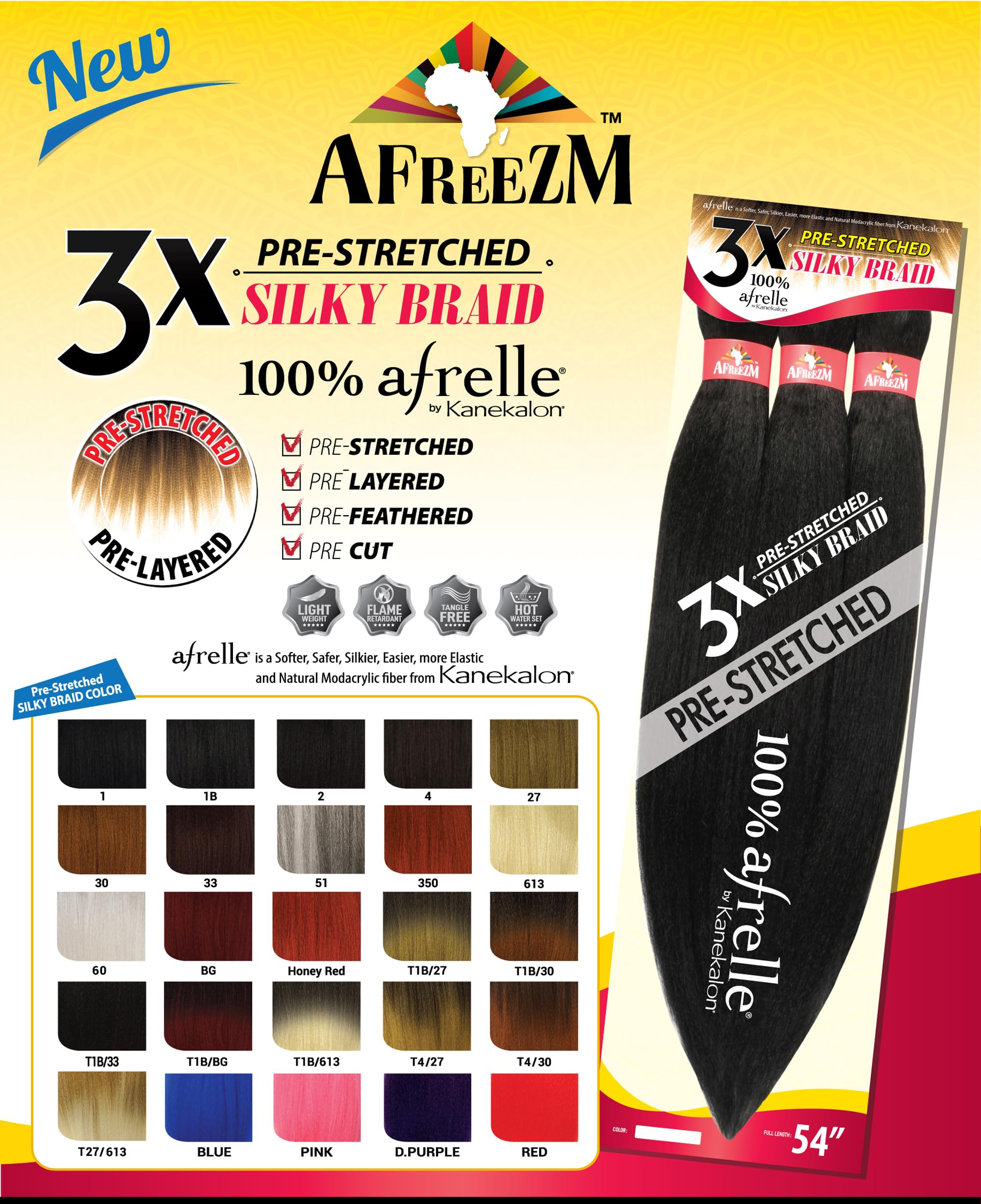 Amazon.com: Afreezm Pre-Stretched Silky Braiding Hair 3X with