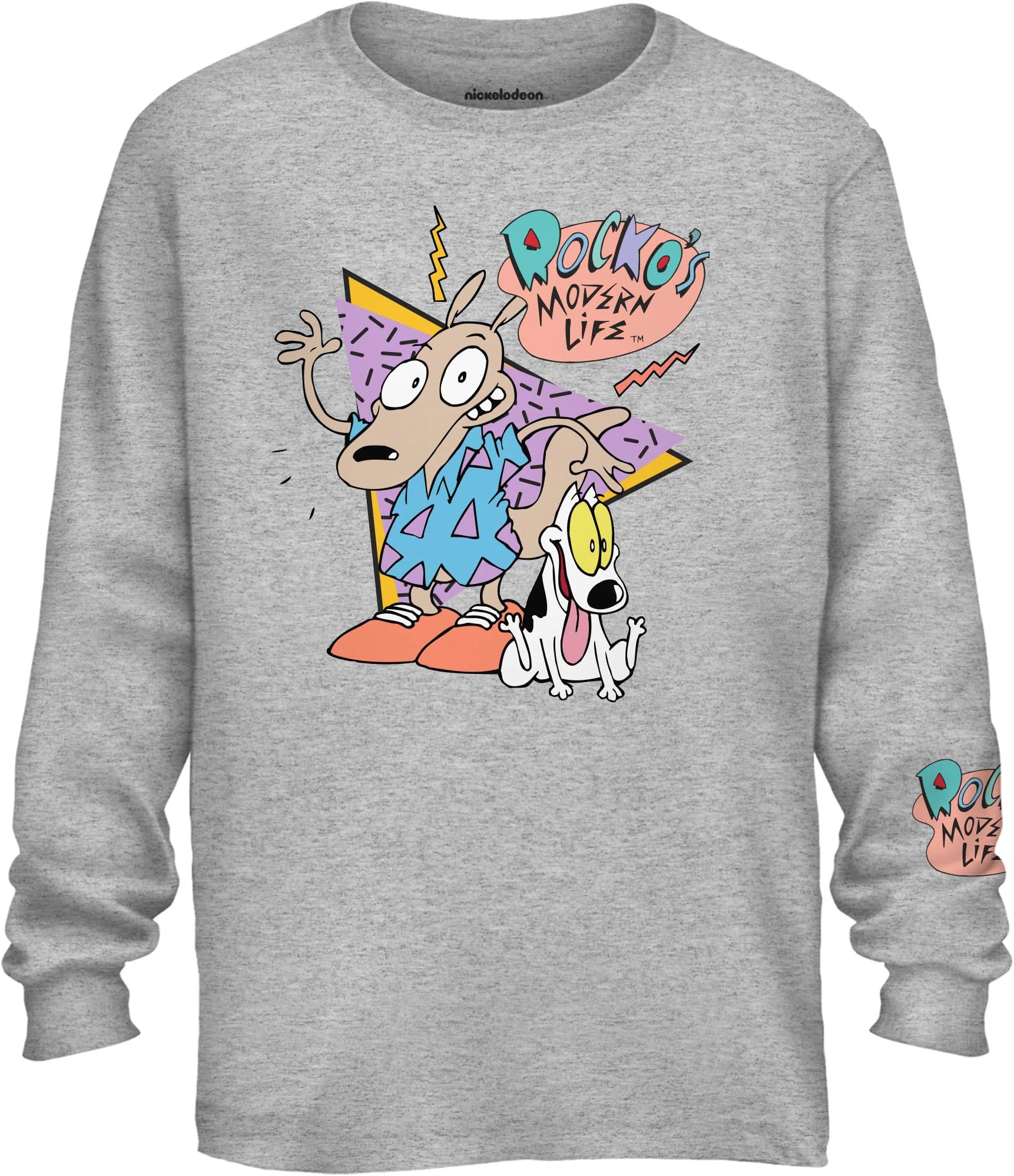 Mens Long Sleeve Shirt - #TBT Mens 1990's Clothing - Rugrats, Hey Arnold, Rocko's Modern Life