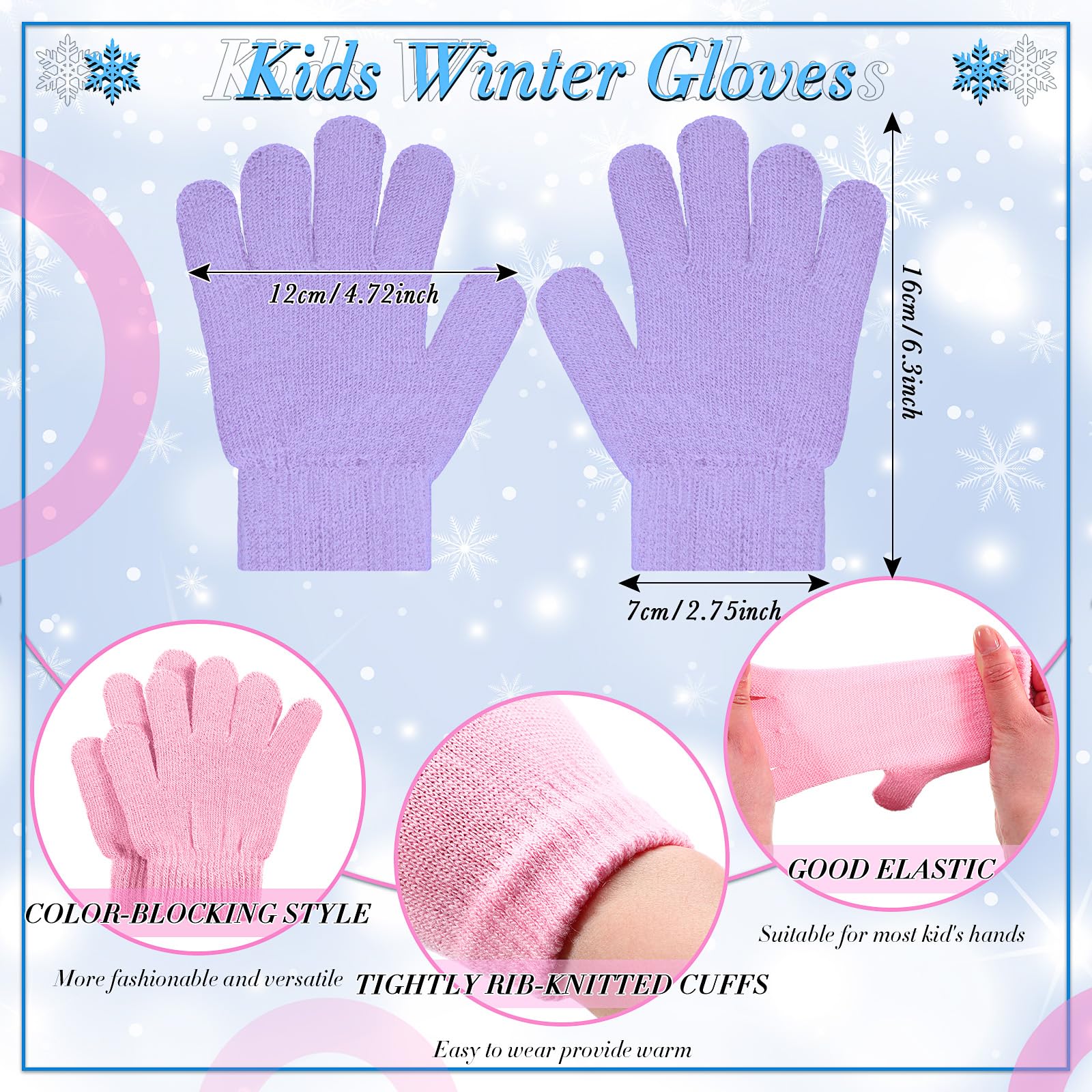 Chuarry Wintermütze und Handschuhe, unisex, für Jungen und Mädchen, 144 Stück/72 Set