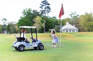 Dynacraft 24V Unisex Kids Golf Cart, 2- Seater Ride-On with Play Accessories and Parent Remote Control, Perfect for Toddlers and Kids Aged 3 Years and Above, Safe and Fun