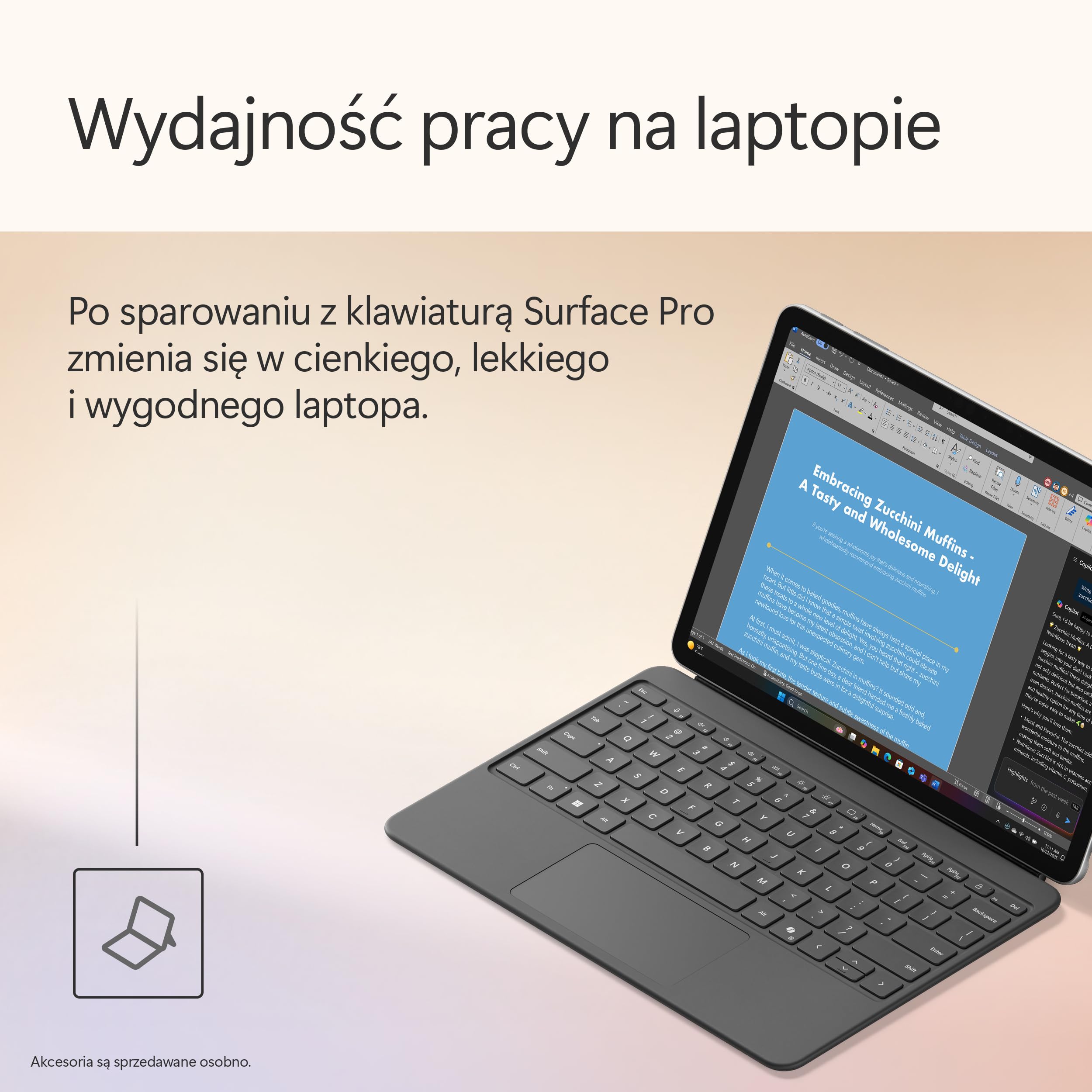 Microsoft Surface Pro | Copilot+ PC | 12-calowy ekran dotykowy LCD | Snapdragon® X Plus | 16 GB pamięci RAM | 256 GB SSD | Najnowszy model, 1. edycja | Platyna