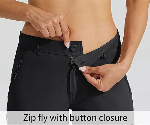 Miniatura 4 de Willit Pantalones cortos largos de senderismo para mujer de 10 pulgadas, de secado rápido, atléticos, de verano, con bolsillos