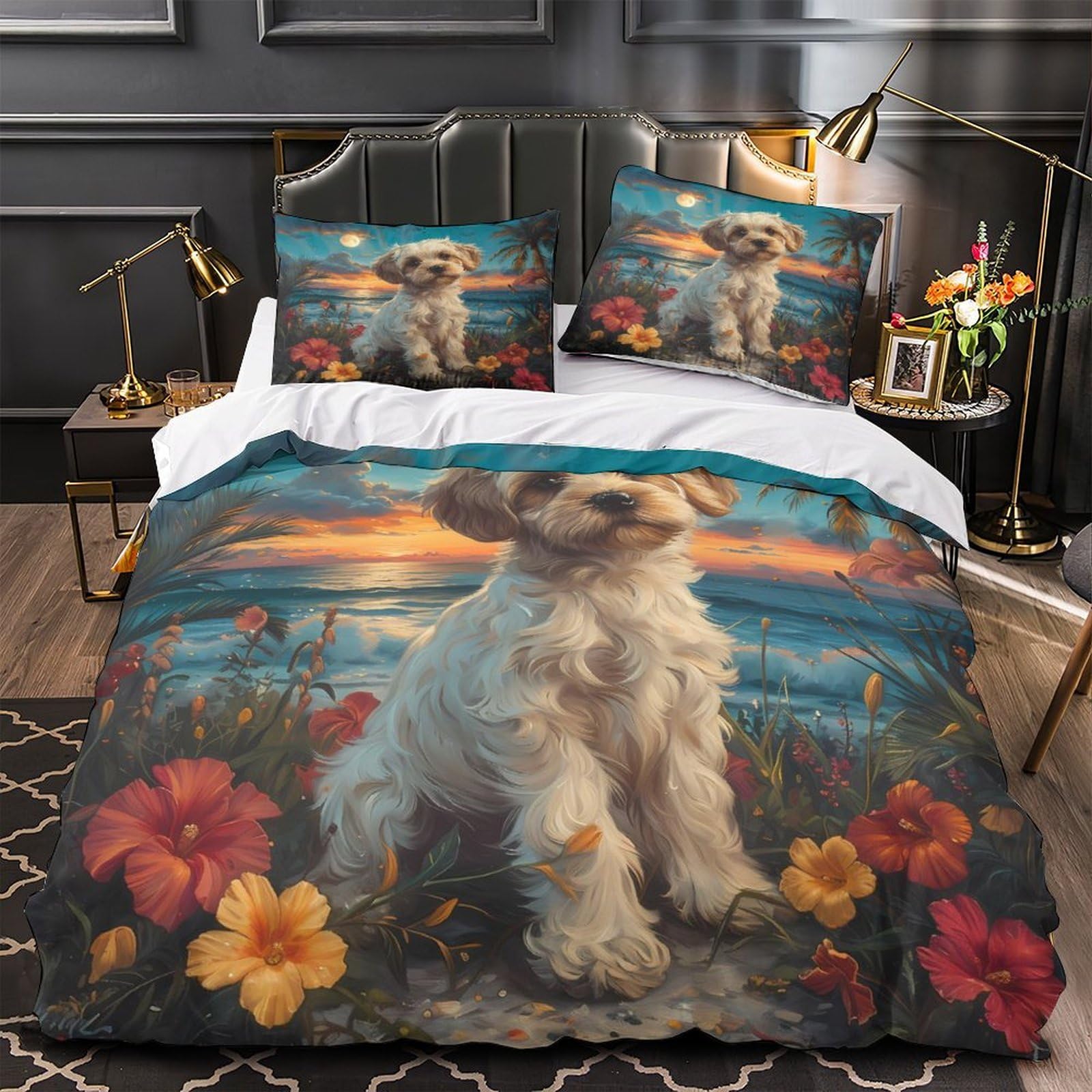 Housse de couette Shih Tzu 200x200 pour literie hypoallergénique