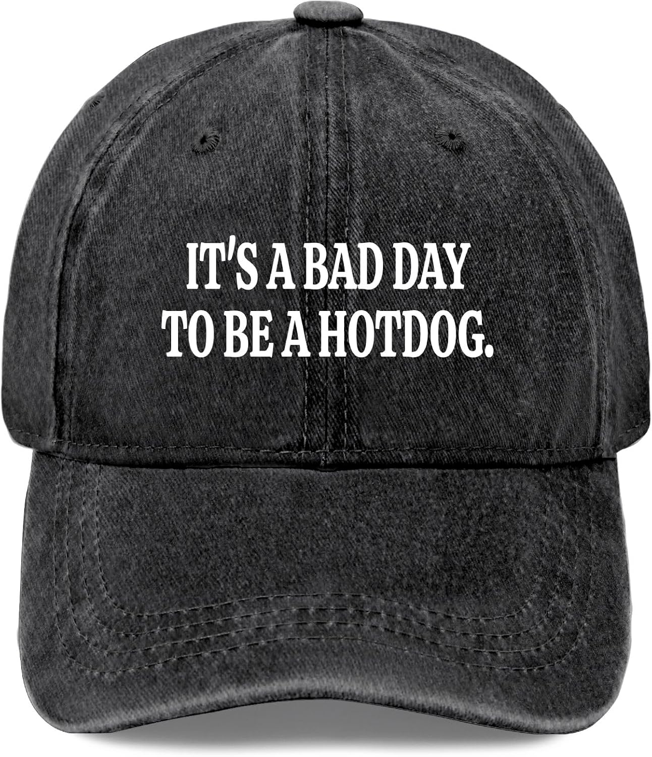 It's a Bad Day to be a Hotdog.Adjustable hat Double-Color Baseball Cap Adjustable Embroidered Baseball caps Outdoor Hats