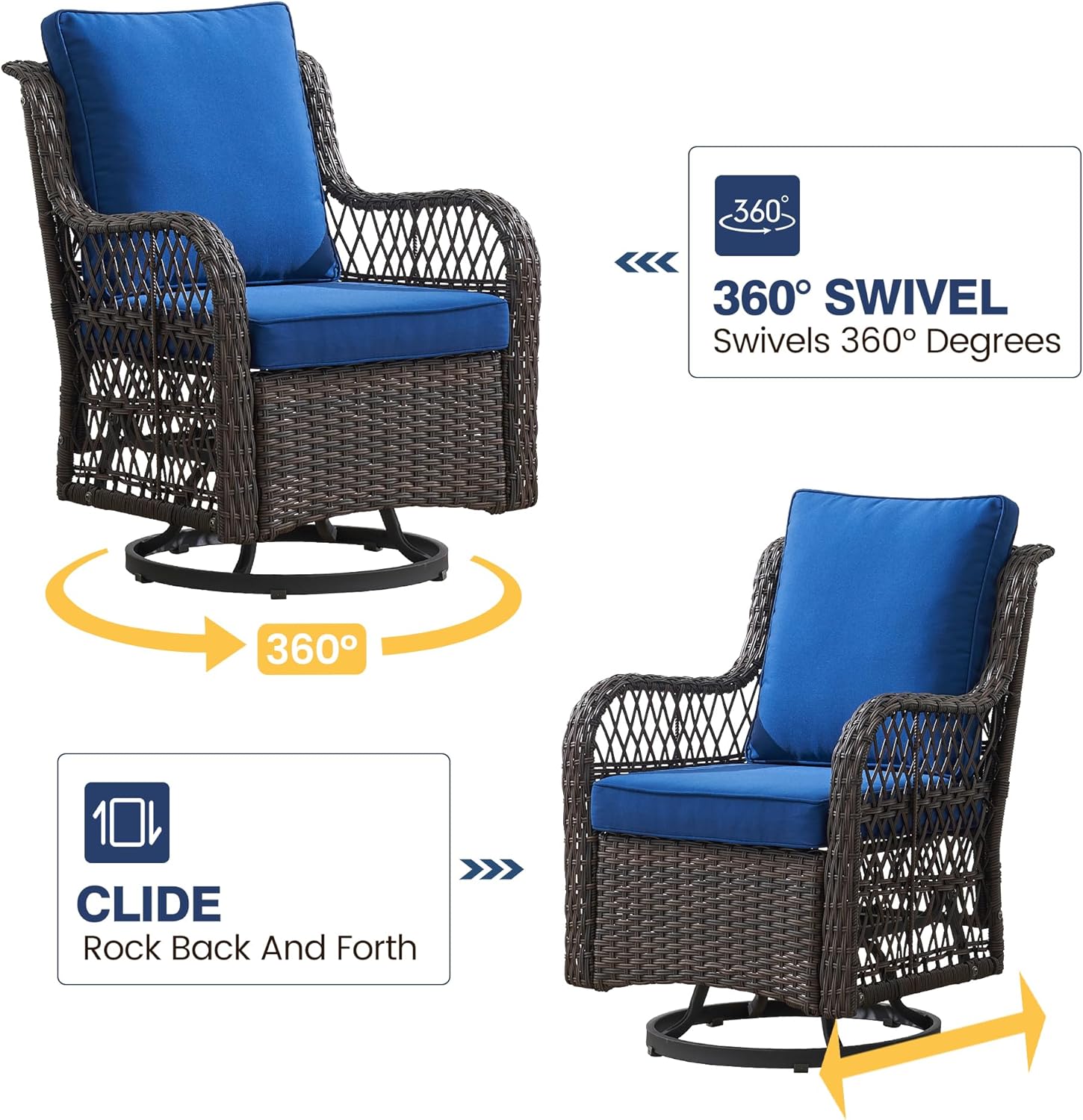 Relax in Style: GAOMON Outdoor Swivel Rocker Chair Set Review