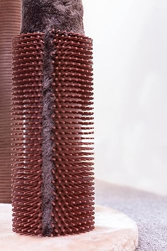 Miniatura 6 de Petpals Pharaoh - Árbol para gatos de 4 niveles marrón canela y blanco porcelana (PP210335)