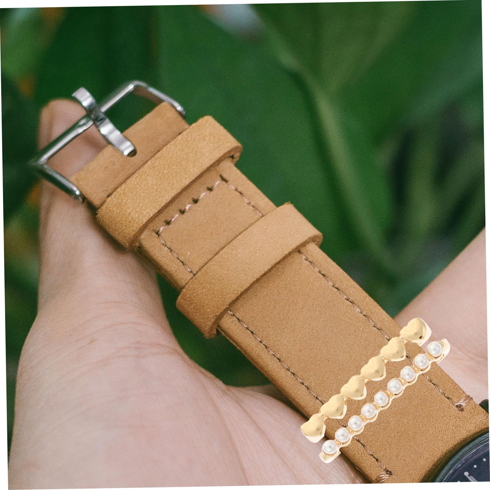Veemoon 4 Pièces Bracelet Anneau Décoratif Charmes Strass Garniture Strass Bracelet De Montre Charme Décorations D'Ongles Montre Intelligente Montres Bracelet De Montre Ornement Manucure