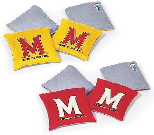 Miniatura 62 de Wild Sports - Puf de doble cara NCAA College de 8 unidades, bolsas de lanzamiento prémium para juego de cornhole, ideal para portones traseros