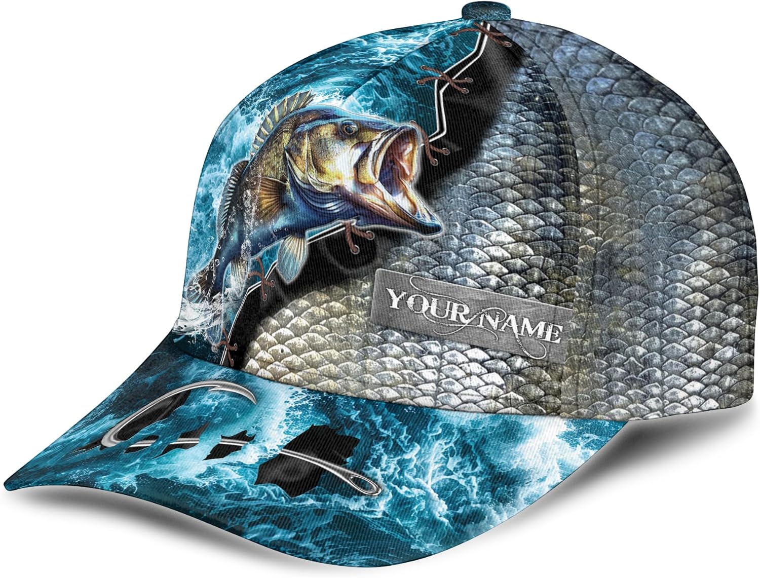 Personalized Baseball Caps, Hunter Fishing Caps for Men, Fitted Camo Hats for Men Fishing, Camoflauge Gift Caps