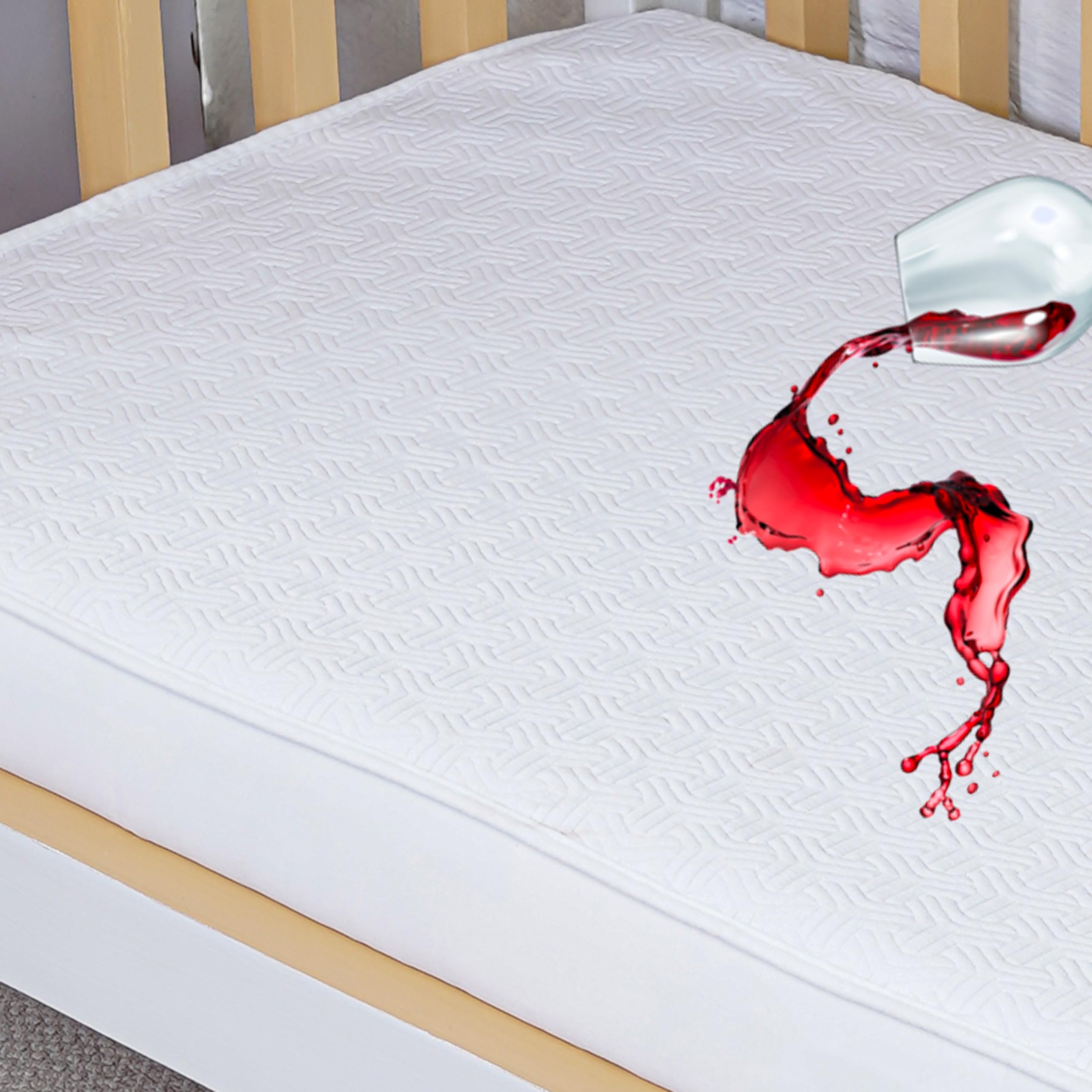 Sheet Story Bamboo Waterproof Cot Bed Mattress Protector 140x70 cm - Premium 100% Bamboo F...