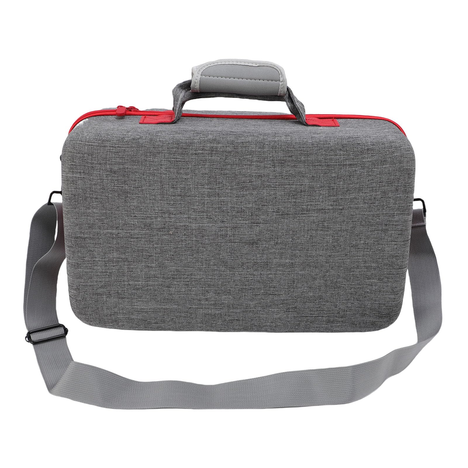 Game Console Travel Case for Pro, Hard Shell Carrying Case with Shoulder Strap, Nylon Material, Fit for Controller, Headphones, Vertical Stand, Power Supply (Grey)