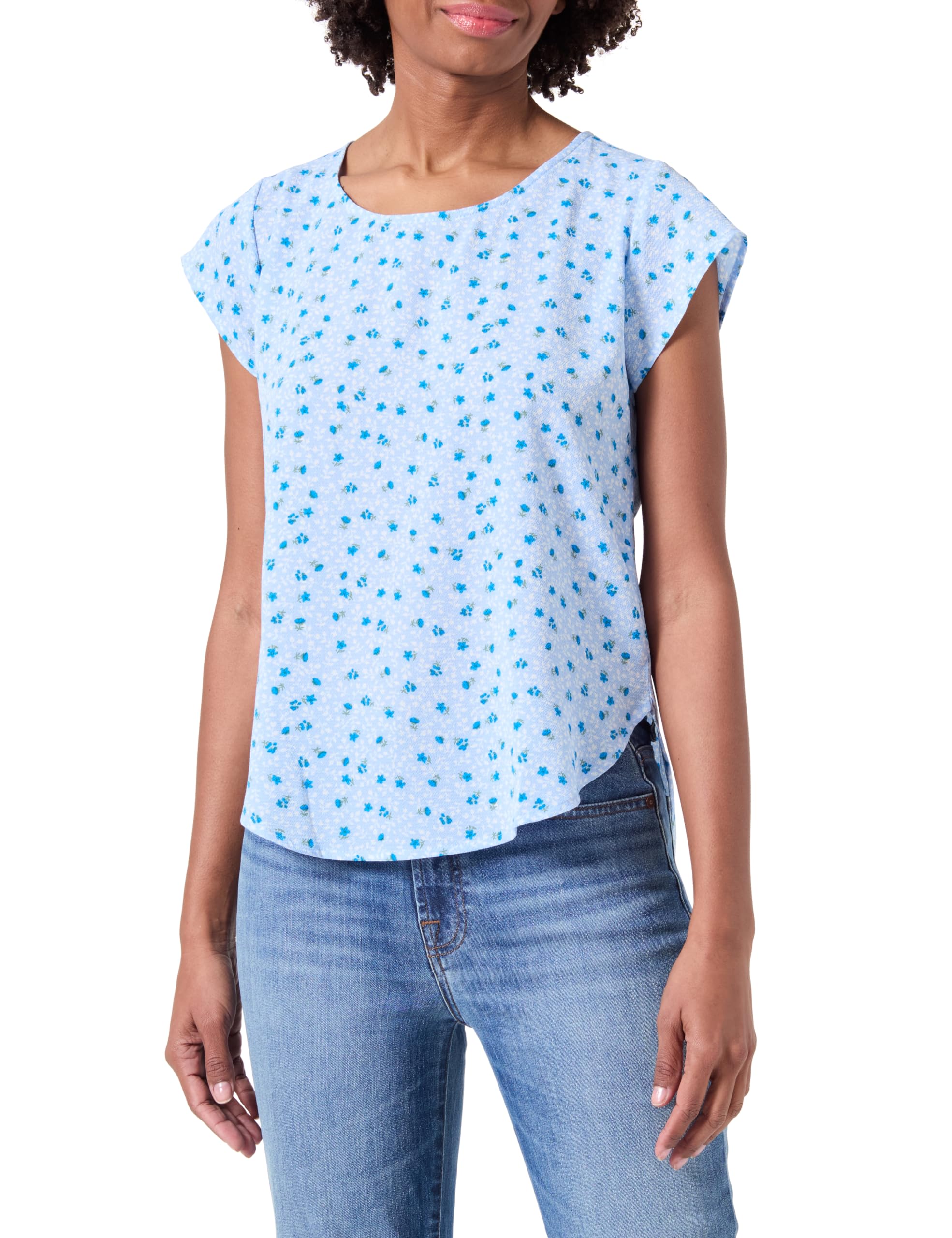 VERO MODA VMSAKI SS Zip Top AOP WVN GA Noos, Dutch Canal/Aop: ulrikke, M