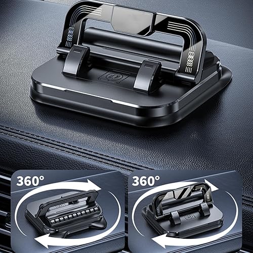 Miniatura 5 de Soporte para teléfono de automóvil con rotación de 360 grados, soporte para teléfono para tablero de instrumentos de 360 grados, ángulo de ajuste de